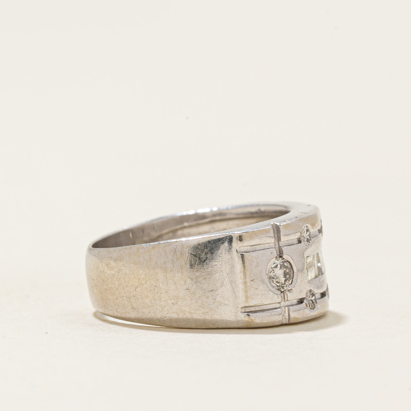Mix Cut Diamond Geometric Band | 0.24ctw | SZ 2.75 |