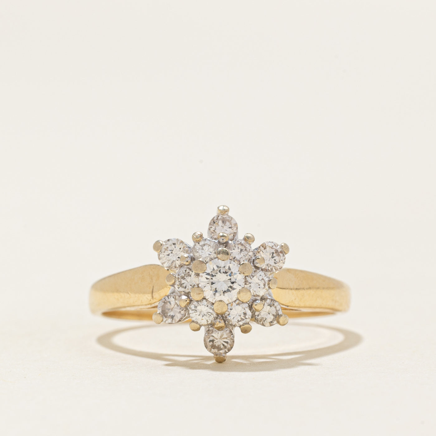 Diamond Petal Cluster Ring | 0.42ctw | SZ 6.25 |