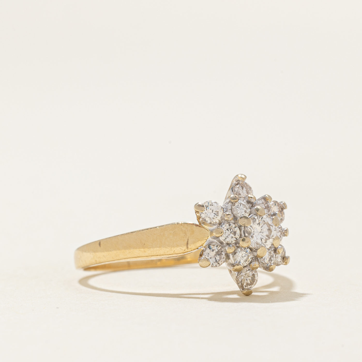 Diamond Petal Cluster Ring | 0.42ctw | SZ 6.25 |