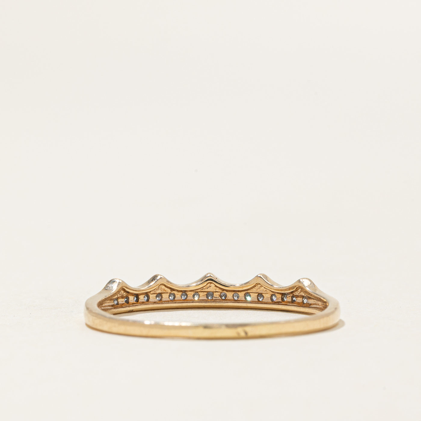 Pavé Set Diamond Crown Band | 0.04ctw | SZ 10.25 |