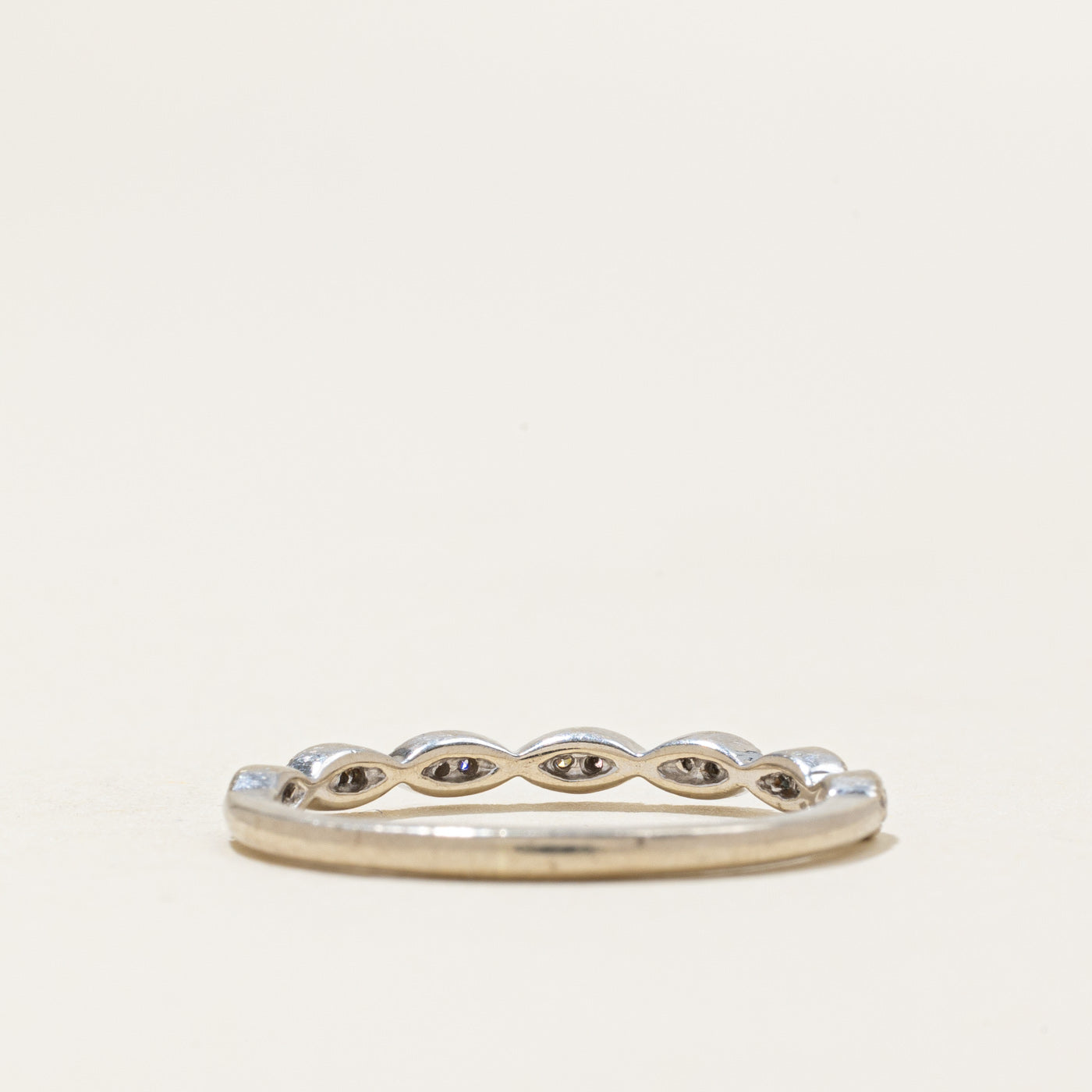 Pavé Set Marquise Shaped Diamond Band | 0.07ctw | SZ 6.5 |