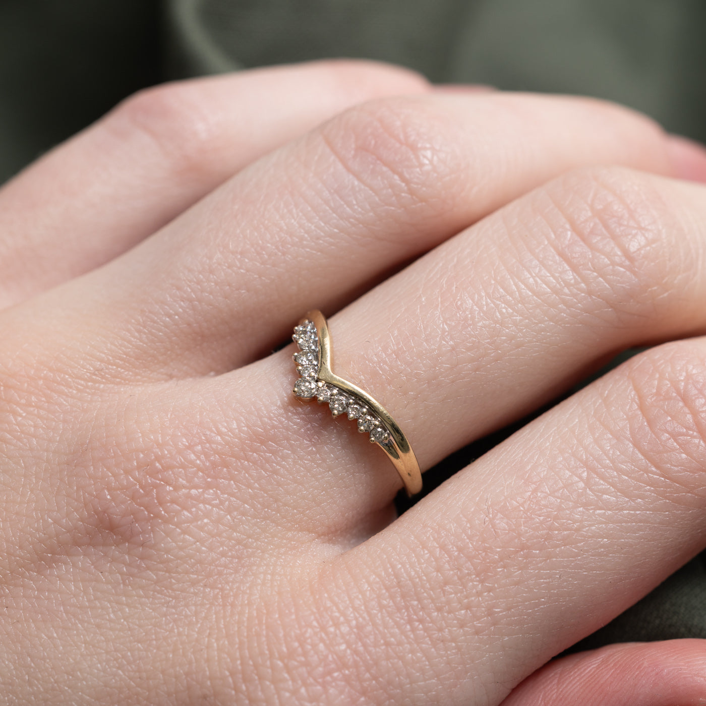 Diamond Chevron Ring | 0.10ctw | SZ 6.0