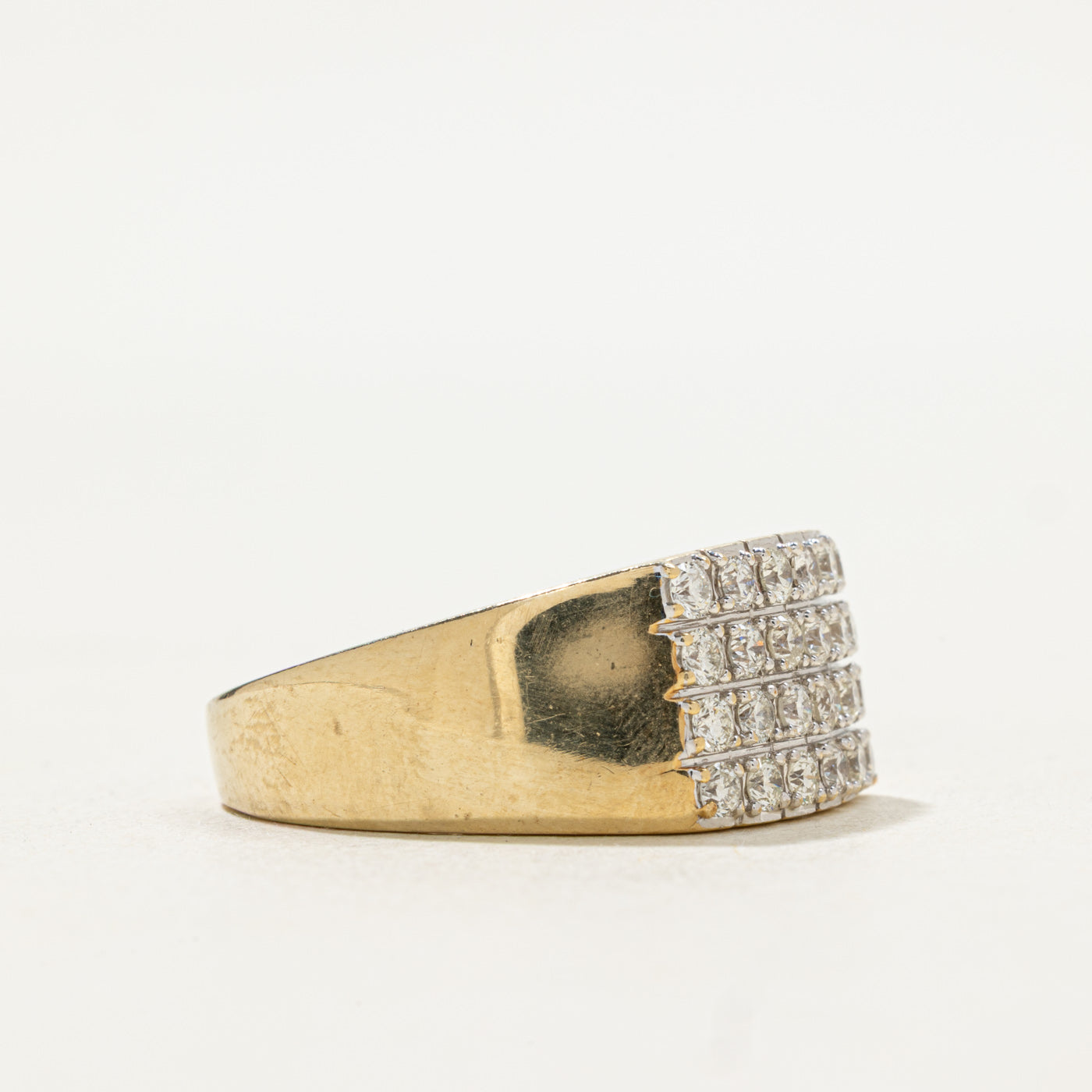 Diamond Grid Signet Ring | 0.72ctw | SZ 11.75