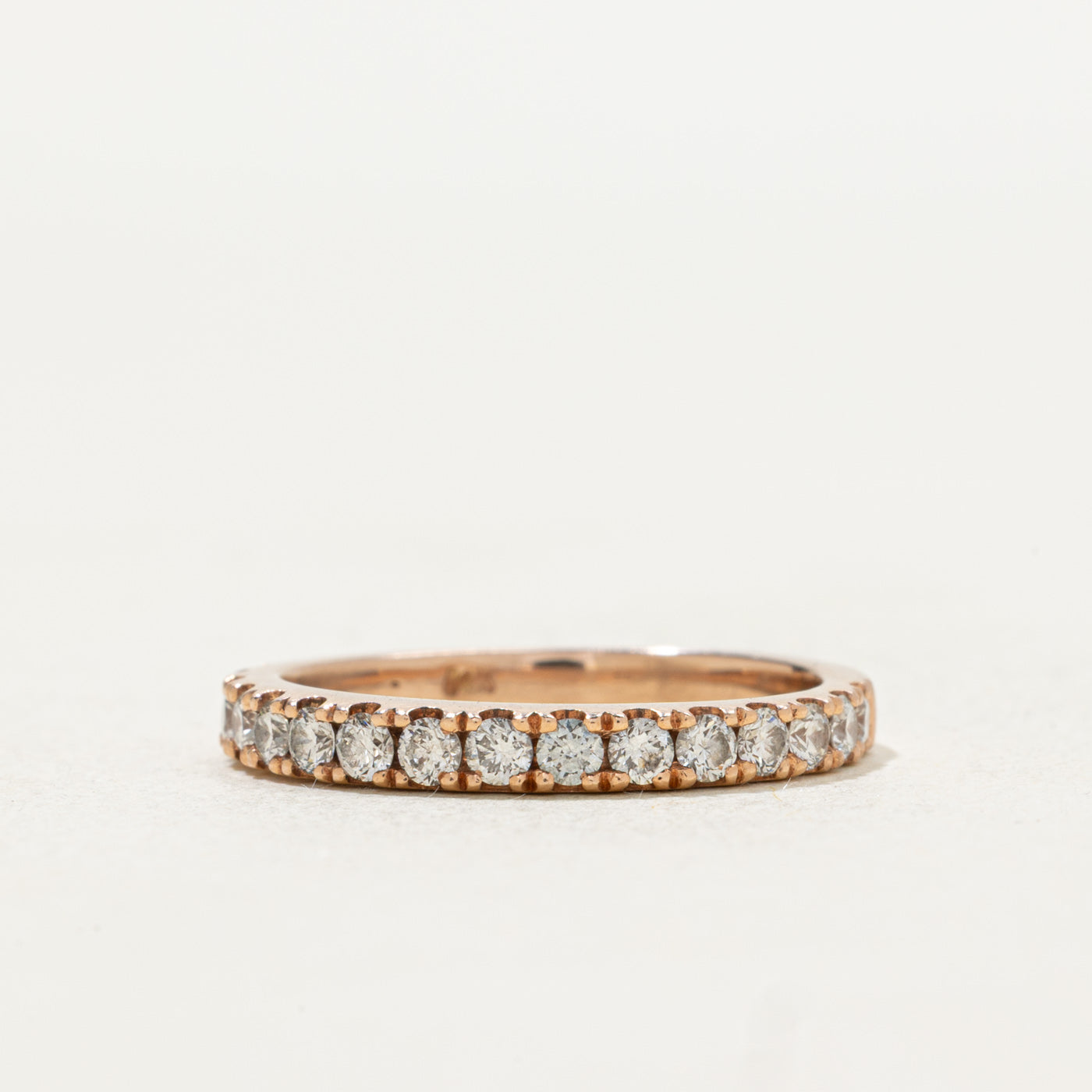 Rose Gold Semi Eternity Diamond Band | 0.48ctw | SZ 5.5