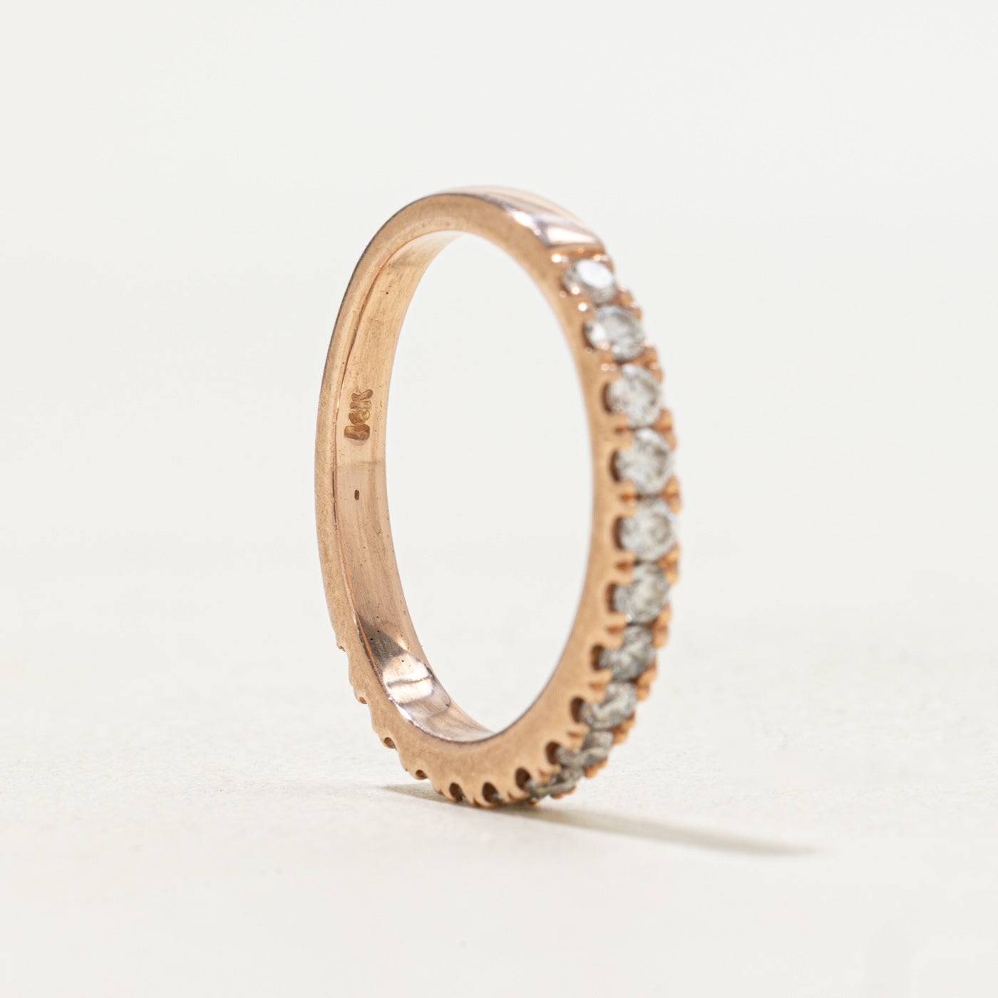 Rose Gold Semi Eternity Diamond Band | 0.48ctw | SZ 5.5
