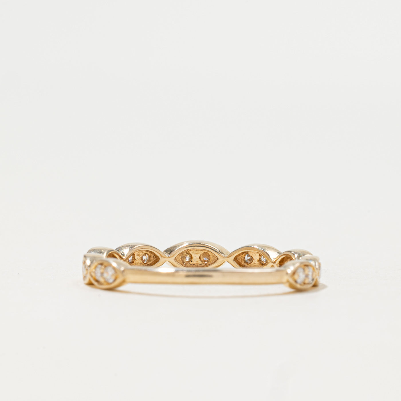 Diamond Marquise Shaped Band | 0.18ctw | SZ 6.5