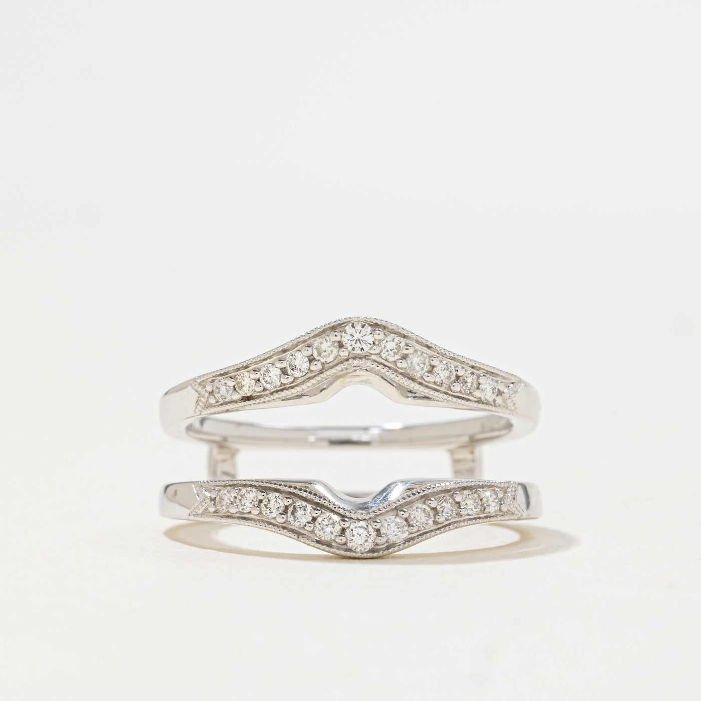 Pave Set Diamond Ring Guard | 0.26ctw | SZ 7.5