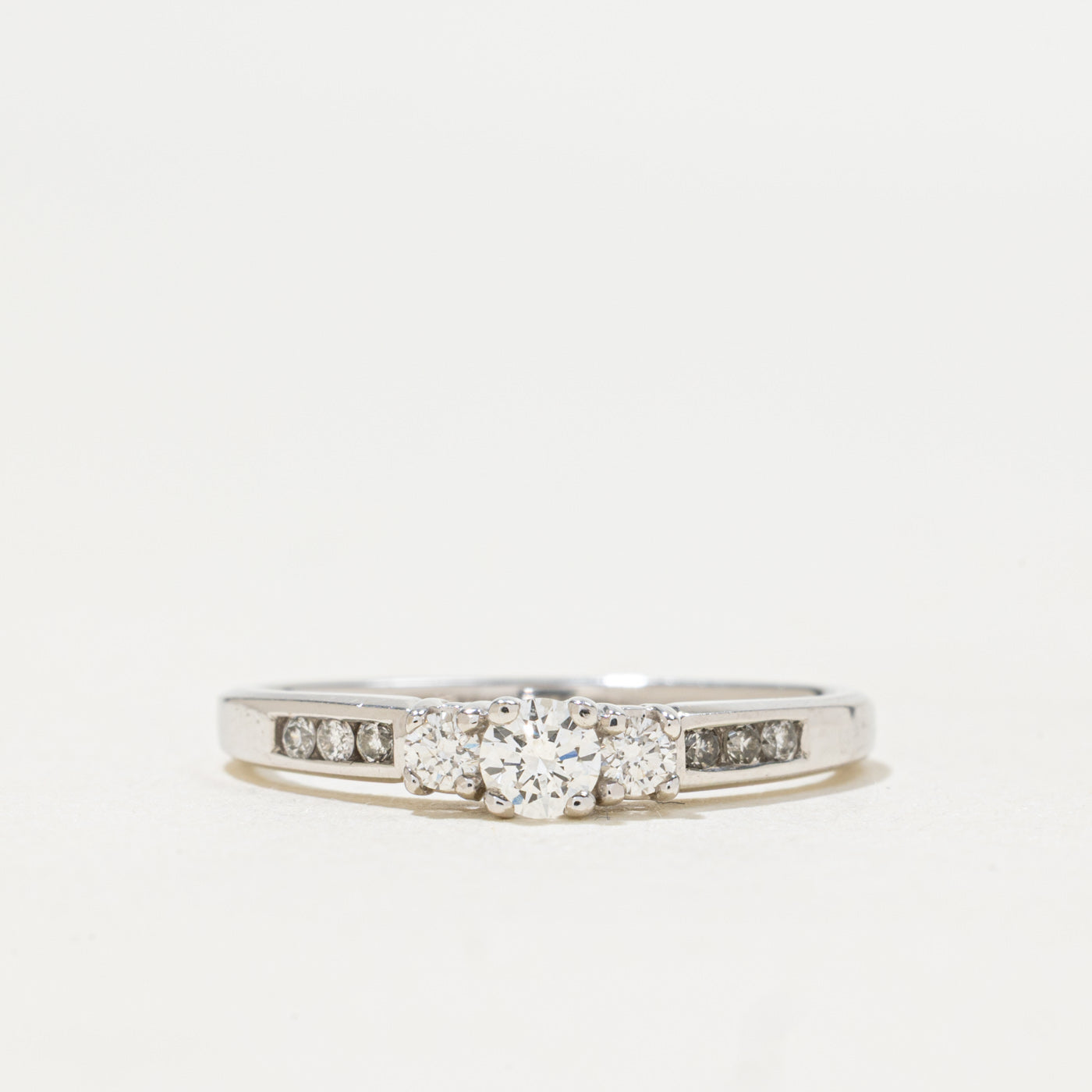 Three Stone Diamond Accented Ring | 0.23ctw | SZ 5.25