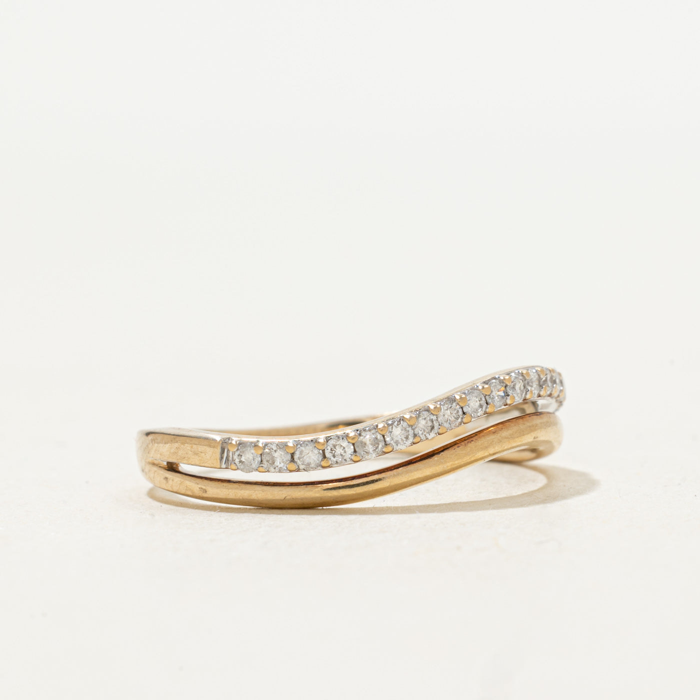 Semi Eternity Diamond Wave Band | 0.17ctw | SZ 7.75