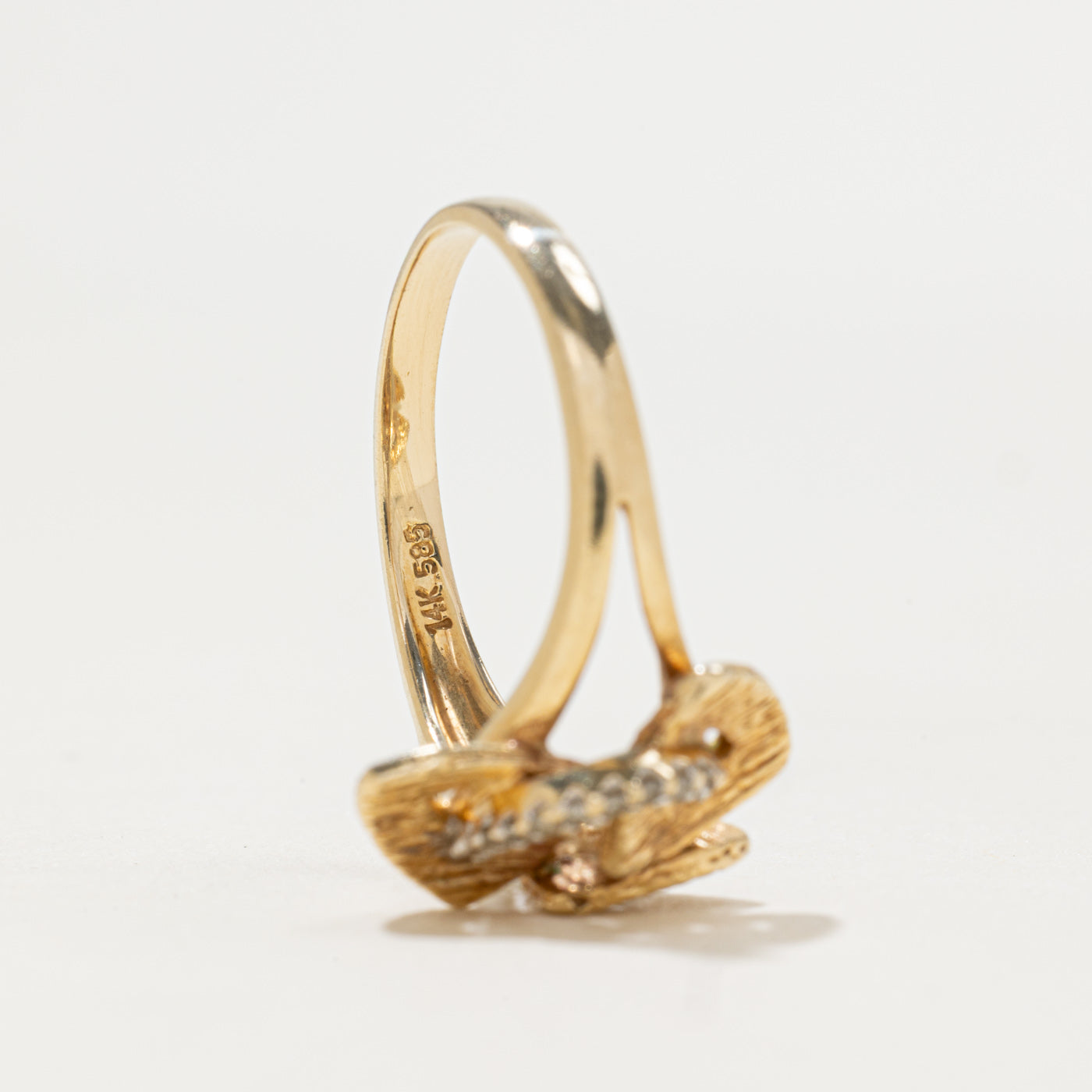 Diamond Textured Geometric Ring | 0.03ctw | SZ 6.75