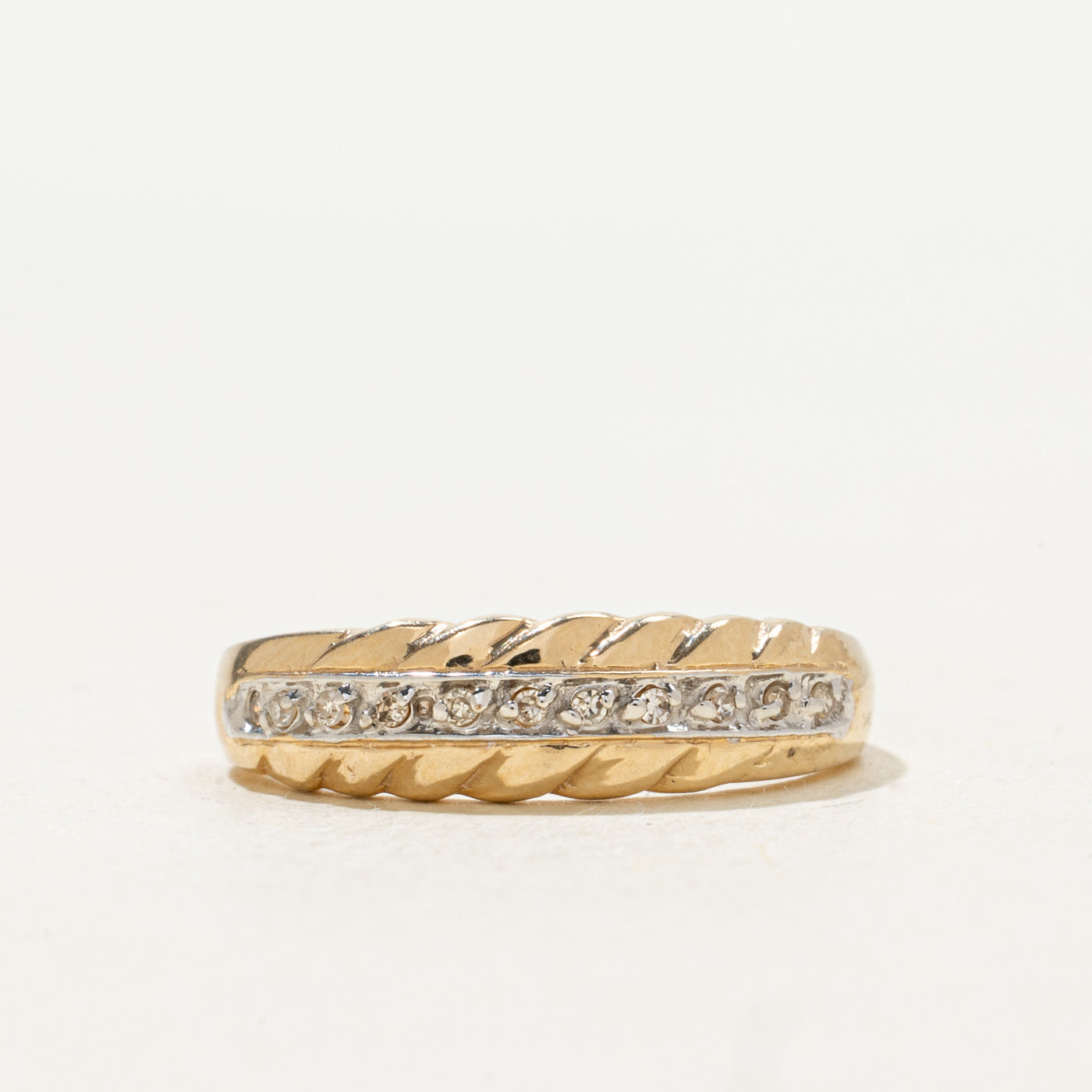 Semi Eternity Diamond Croissant Band | 0.055ctw | SZ 7.0