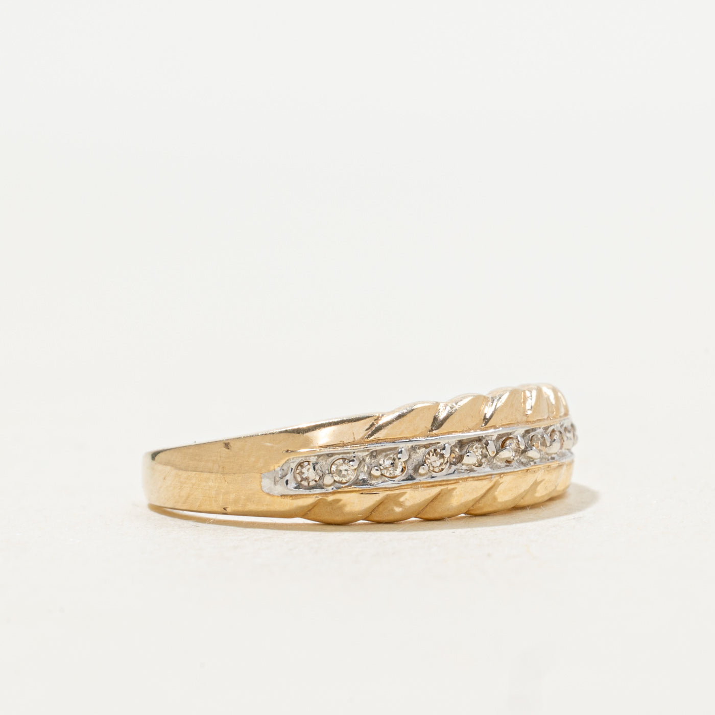 Semi Eternity Diamond Croissant Band | 0.055ctw | SZ 7.0