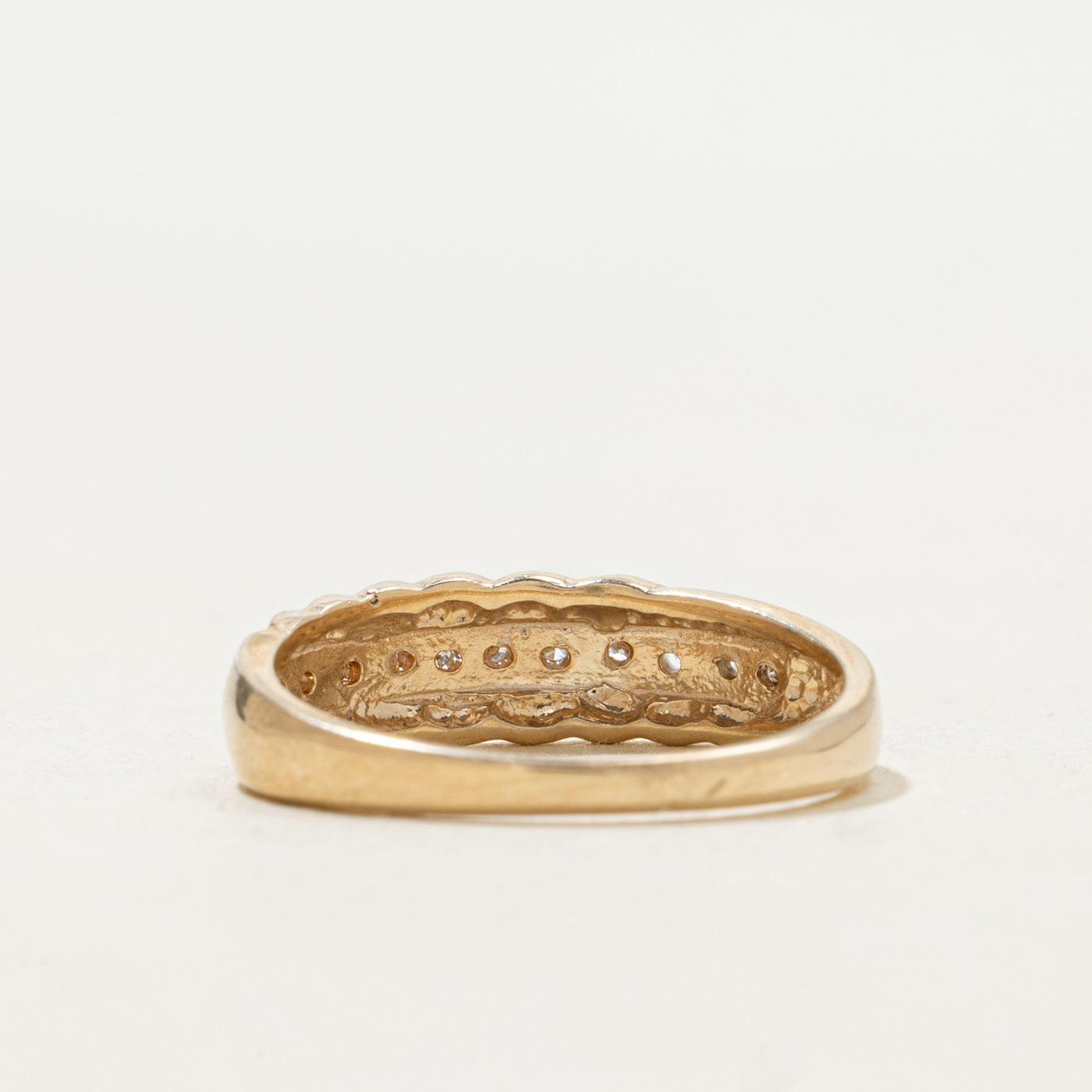 Semi Eternity Diamond Croissant Band | 0.055ctw | SZ 7.0