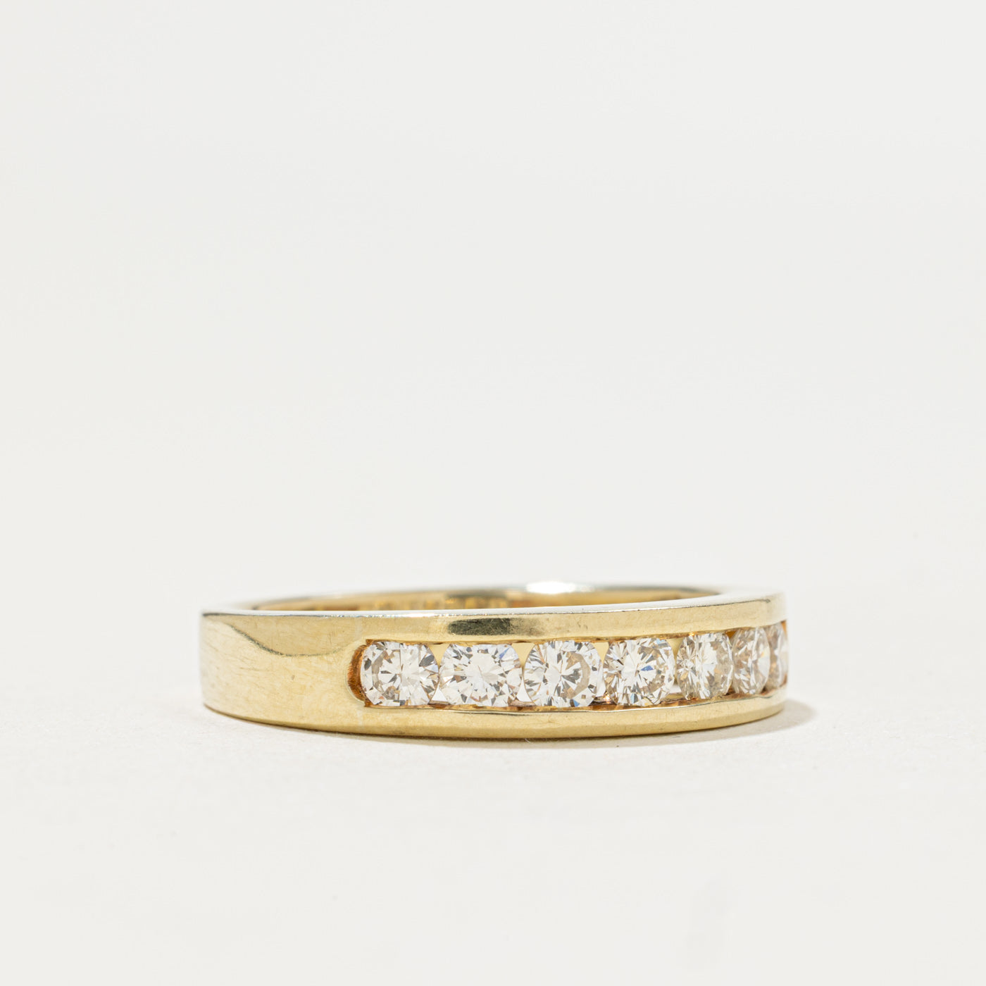 Channel Set Diamond Semi Eternity Band | 0.52ctw | SZ 6.5