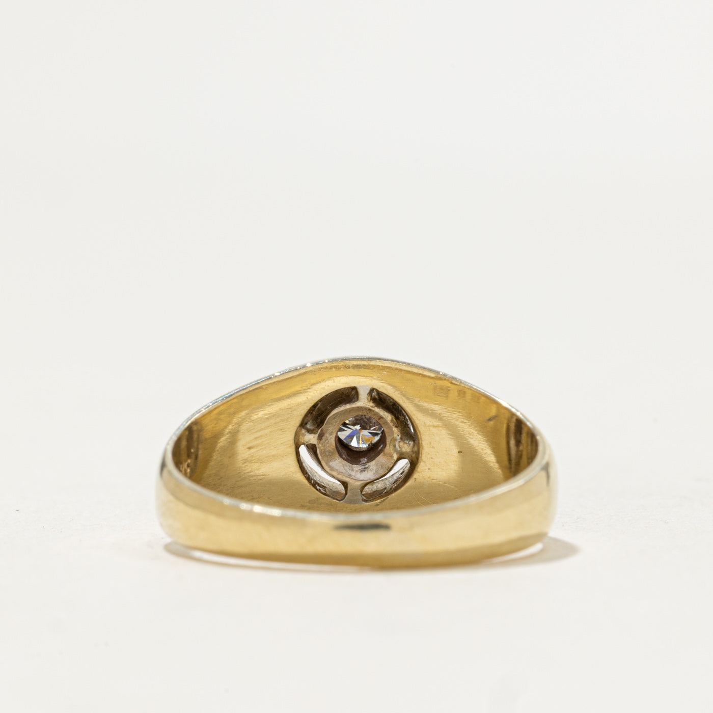 Bezel Set Diamond Dome Ring | 0.16ct | SZ 6.5