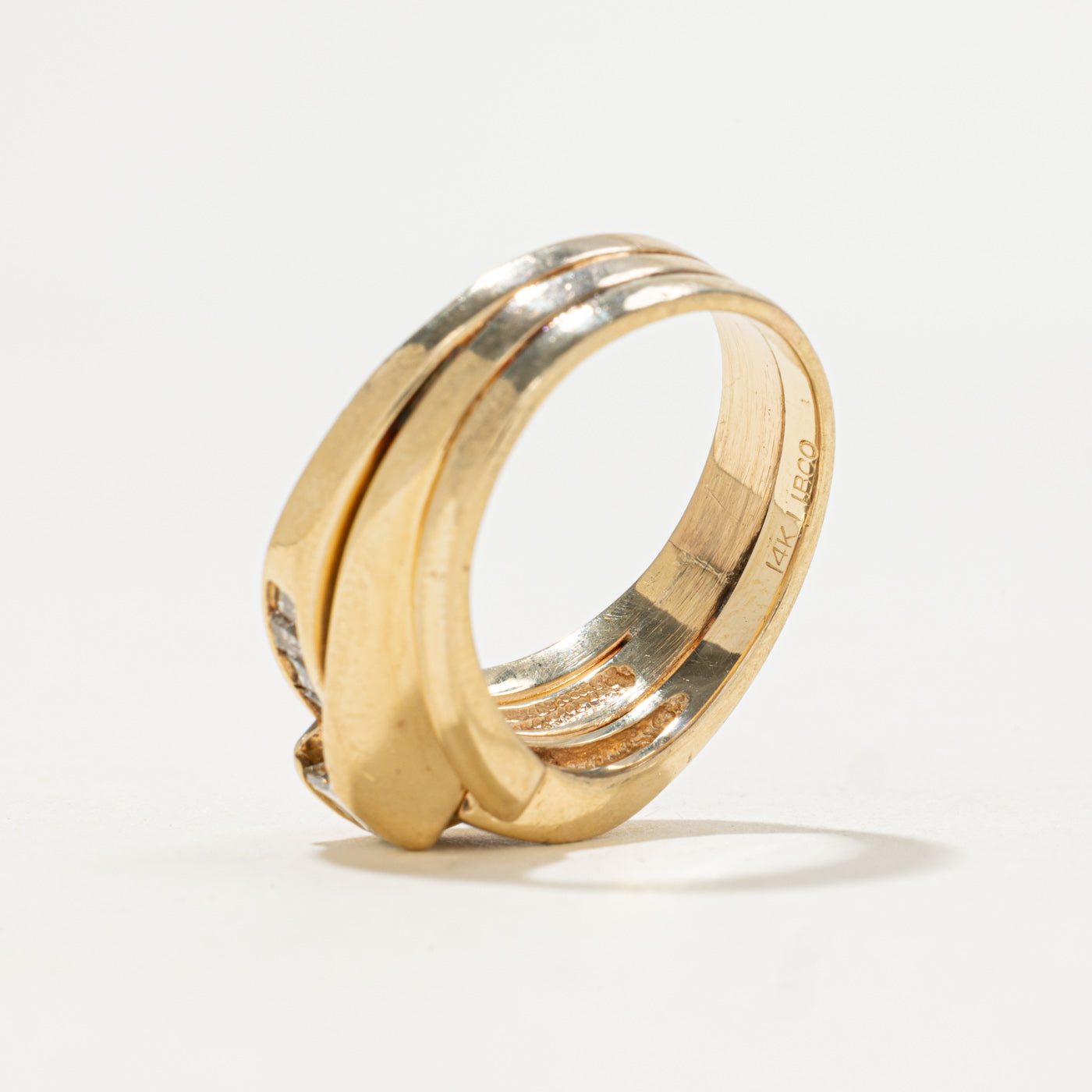 Channel Set Diamond Bypass Ring | 0.75ctw | SZ 7.5