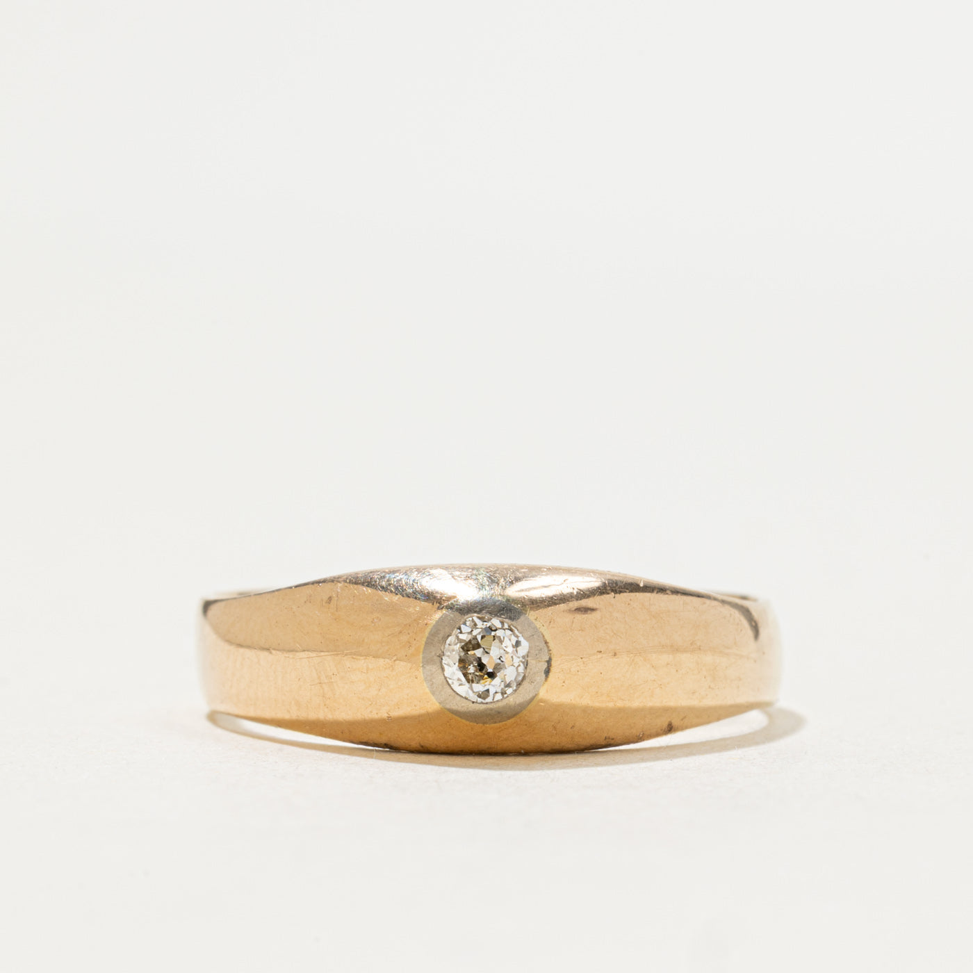 Old Mine Cut Diamond Dome Ring | 0.19ct | SZ 11.25