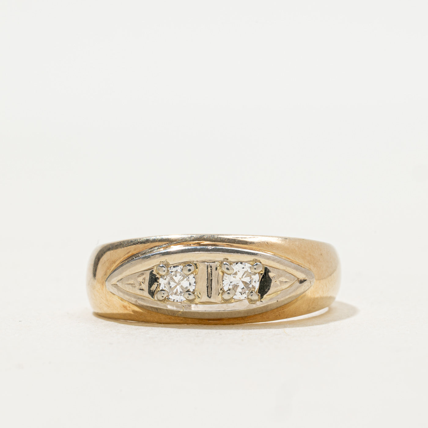 Two Stone Diamond Band | 0.25ctw | SZ 10.5