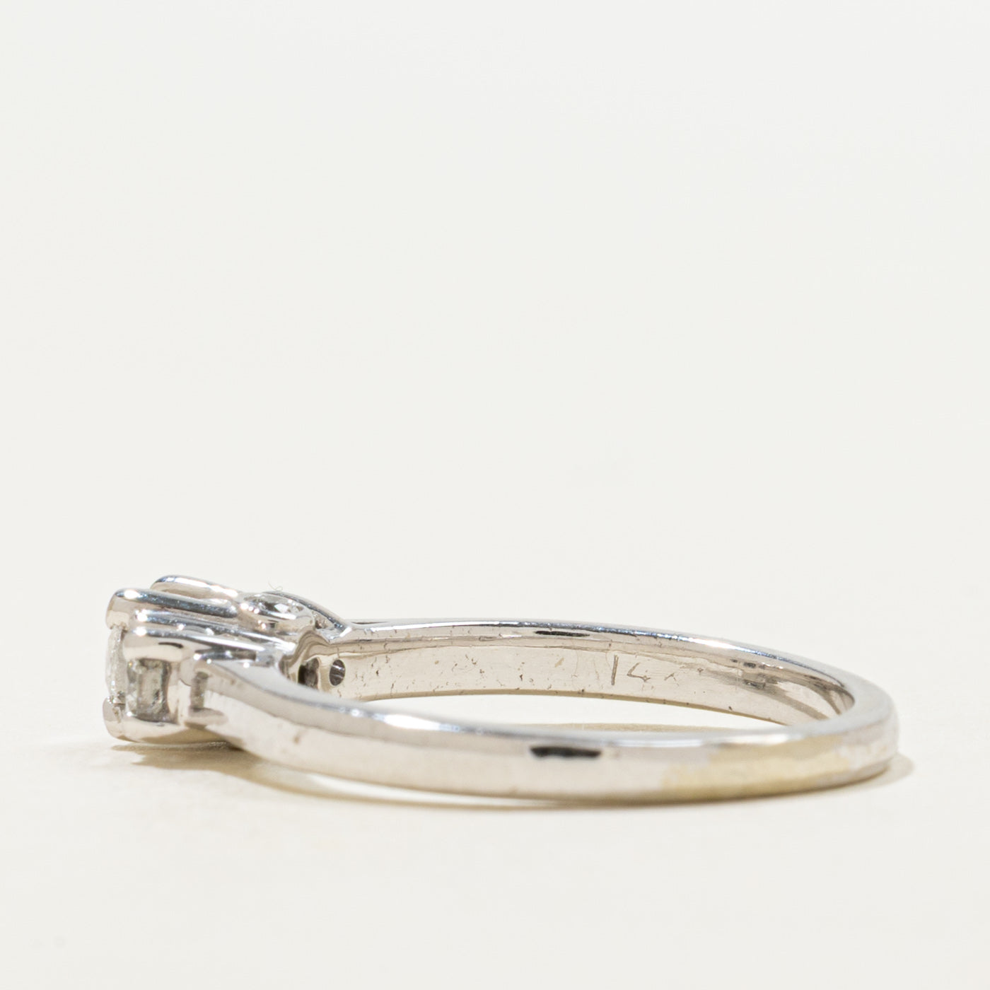 14K White Gold Diamond Accented Ring | 0.55ctw | SZ 6.75