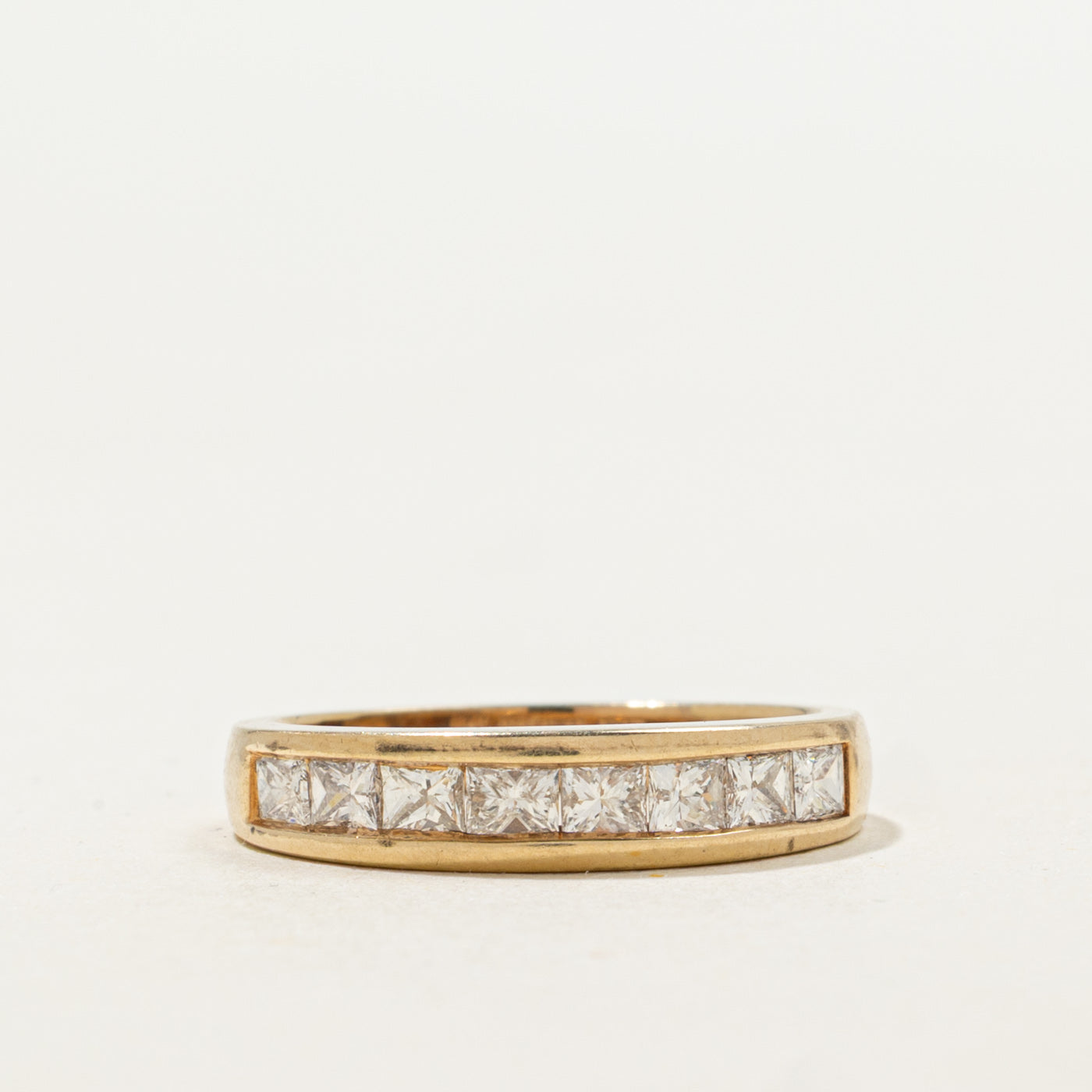 14K Princess Cut Semi Eternity Diamond Band | 0.80ctw | SZ 5.75
