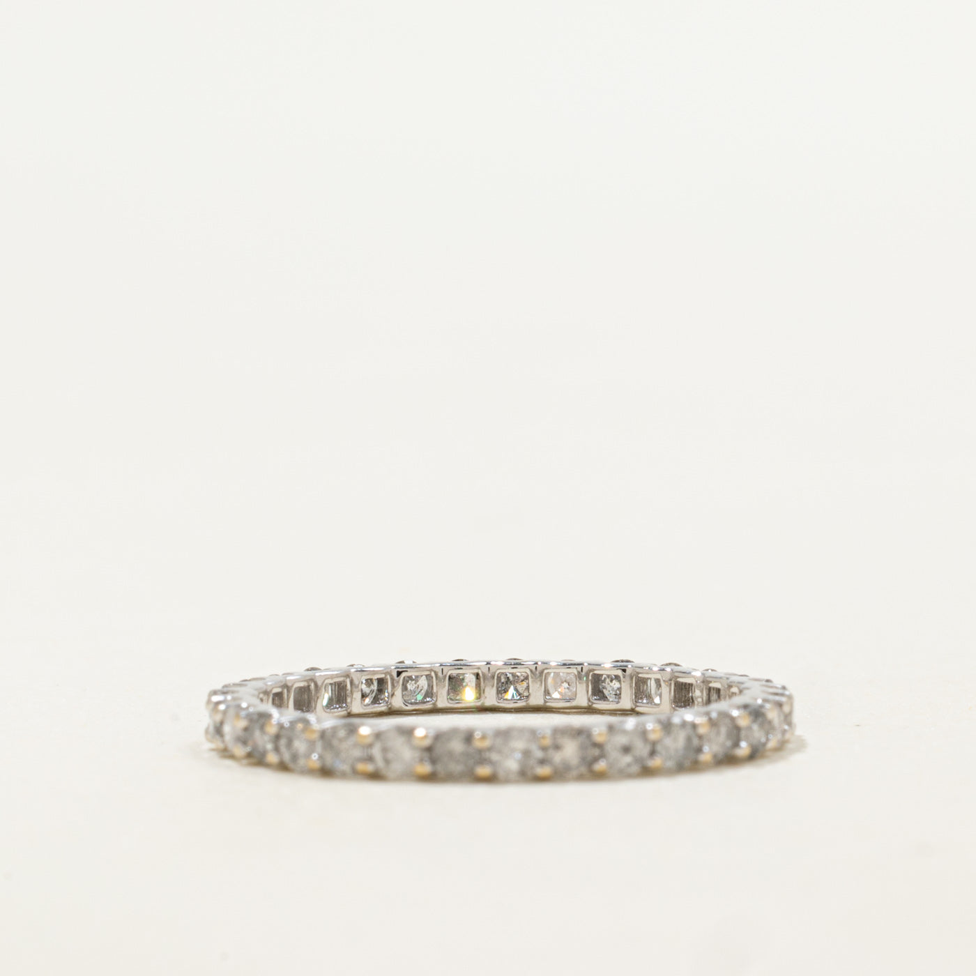 18K White Gold Eternity Diamond Band | 1.00ctw | 2.05mm | SZ 8.0