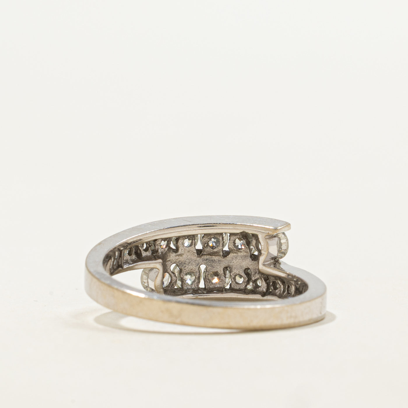 14K Semi Eternity Diamond Bypass Ring | 0.75ctw | SZ 6.5