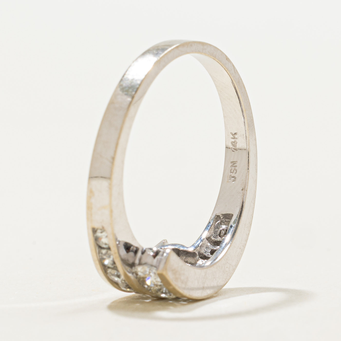 14K Semi Eternity Diamond Bypass Ring | 0.75ctw | SZ 6.5