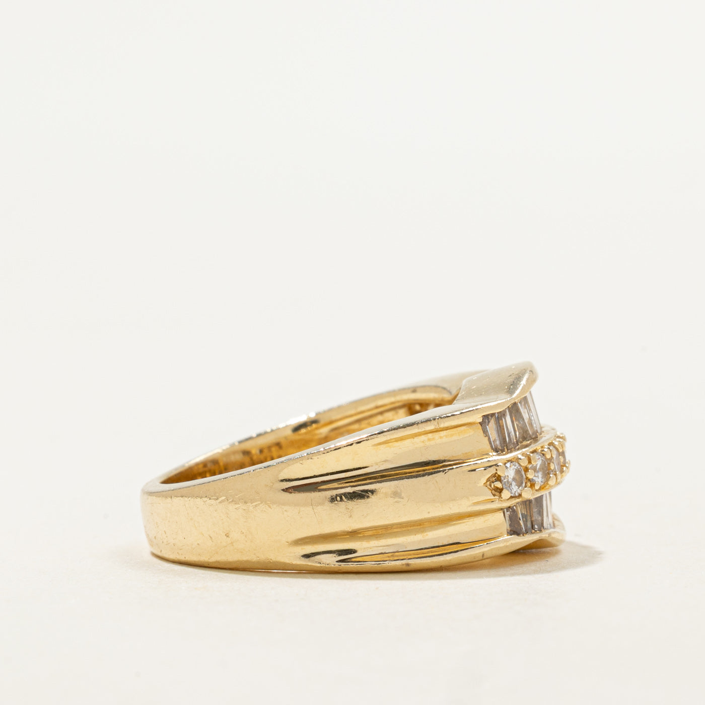 14K Diamond Multi Row Ring | 0.68ctw | SZ 6.75