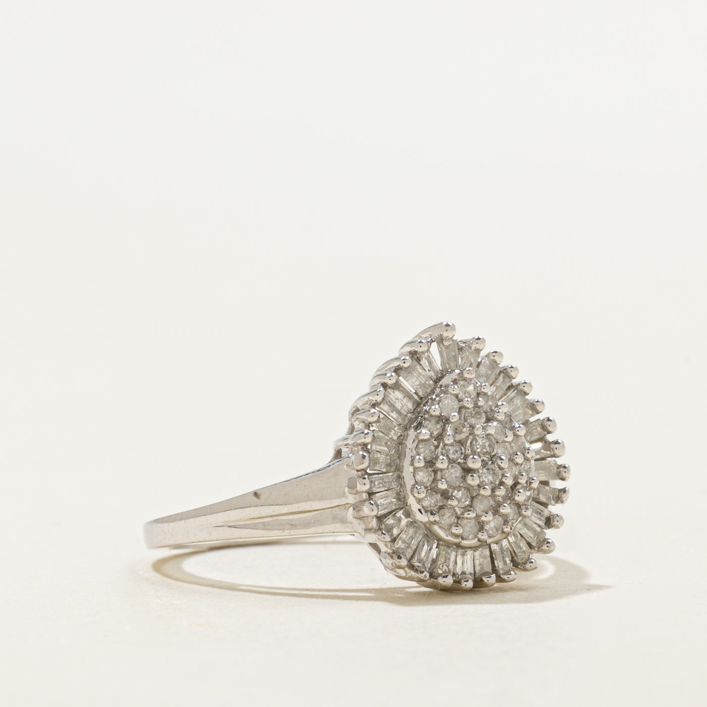 10K Diamond Pear Shaped Cluster Ring | 0.65ctw | SZ 7.0