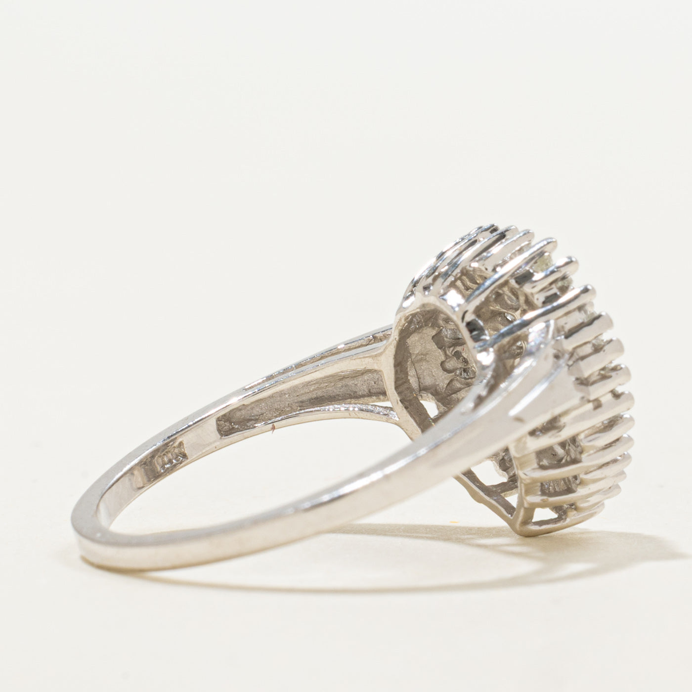 10K Diamond Pear Shaped Cluster Ring | 0.65ctw | SZ 7.0