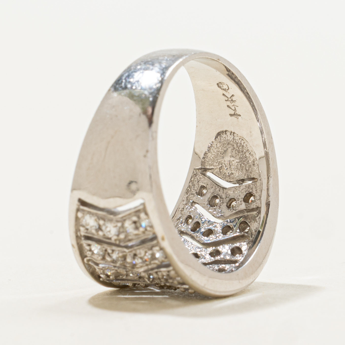 14K Diamond X Pattern Band | 0.43ctw | SZ 6.25