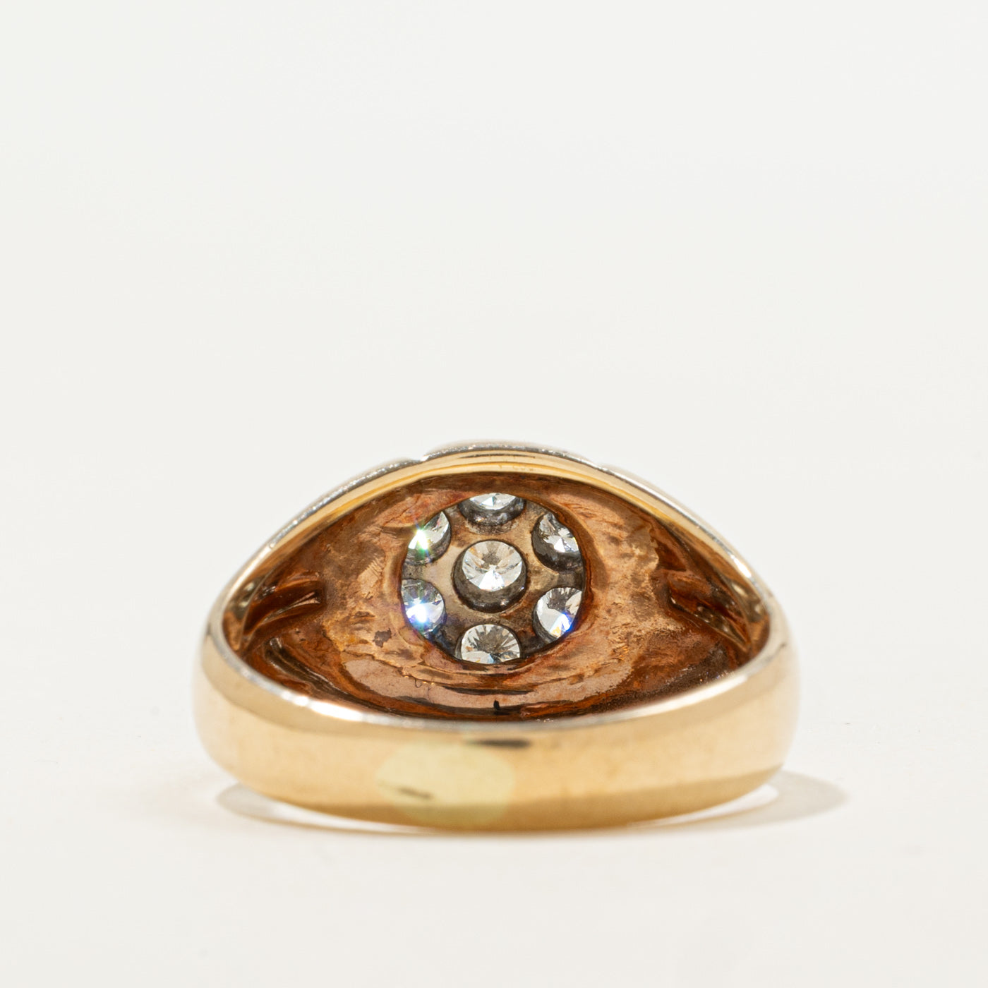 10K Diamond Daisy Chunky Ring | 0.50ctw | SZ 8.75