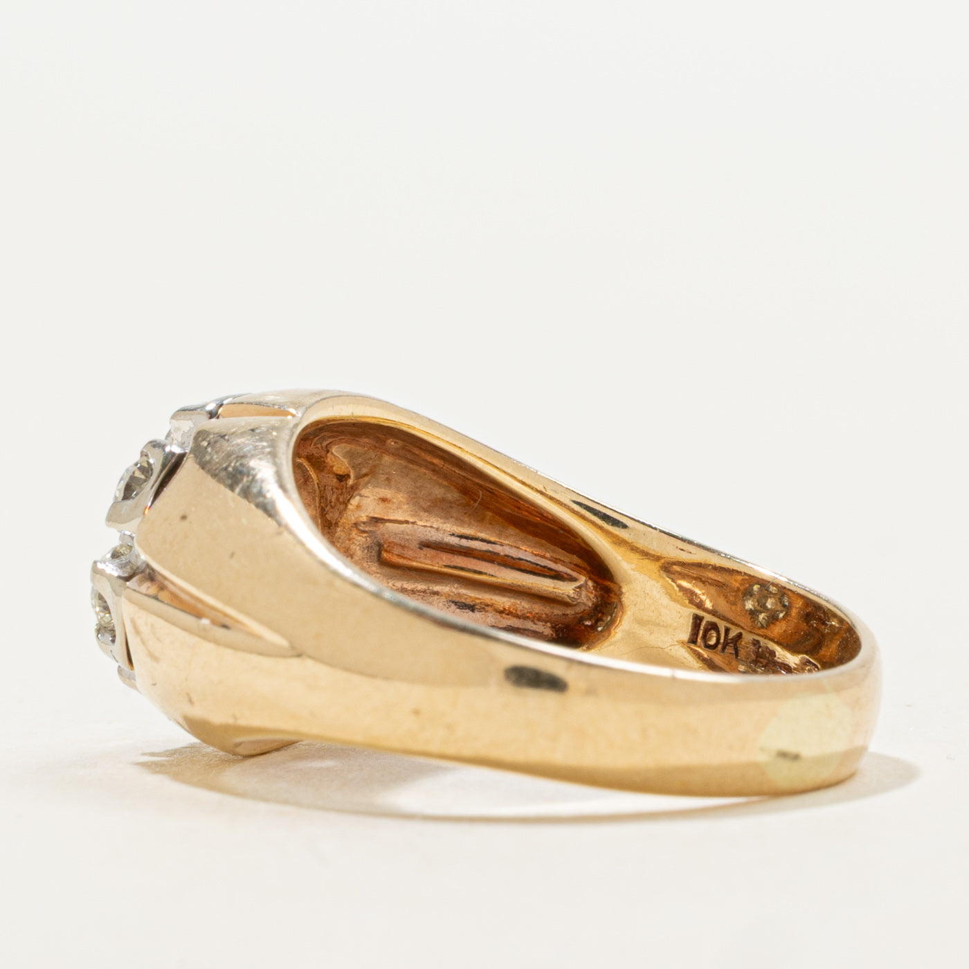 10K Diamond Daisy Chunky Ring | 0.50ctw | SZ 8.75