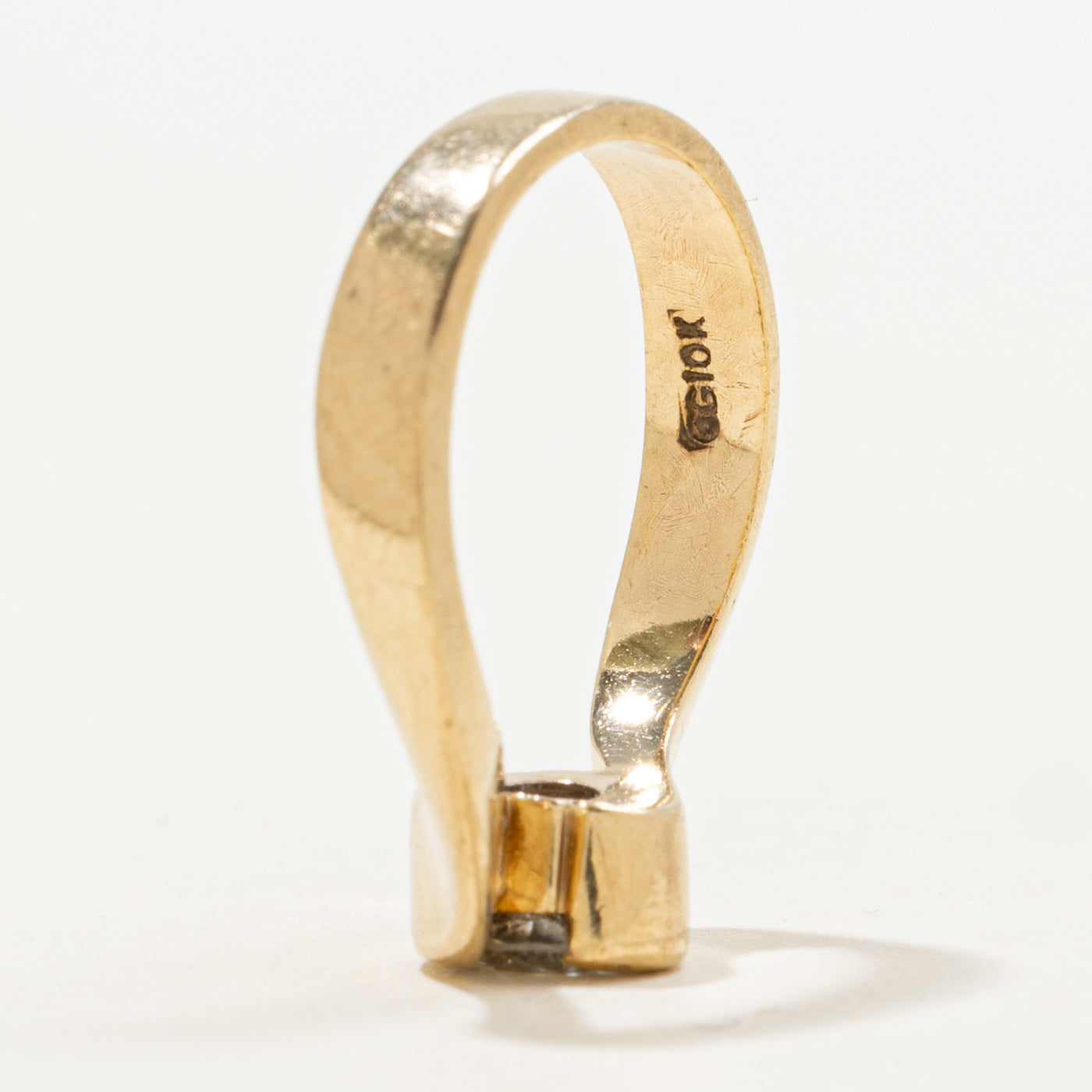 10K Semi Bezel Diamond Wave Bypass Ring | 0.50ct SI2/I1 G/H | SZ 6.0