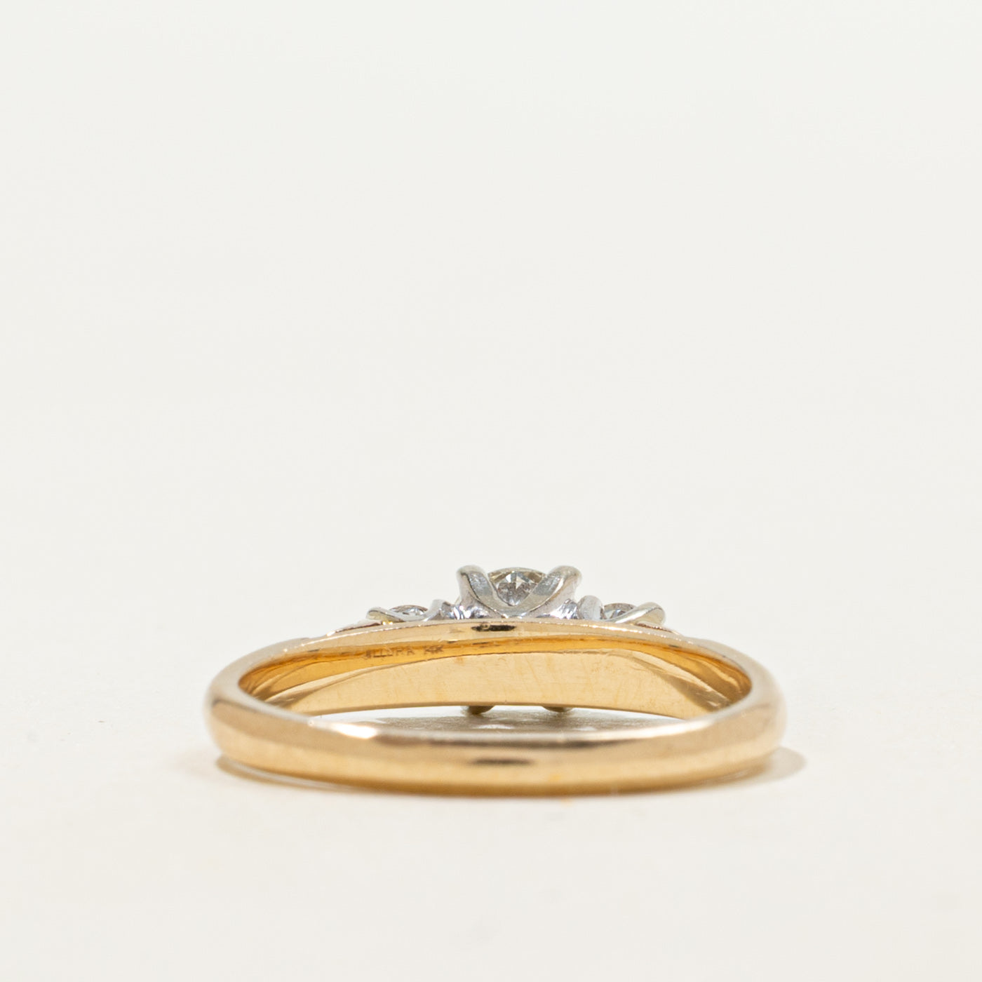 14K Yellow Gold Three Stone Diamond Ring | 0.51ctw | SZ 5.0