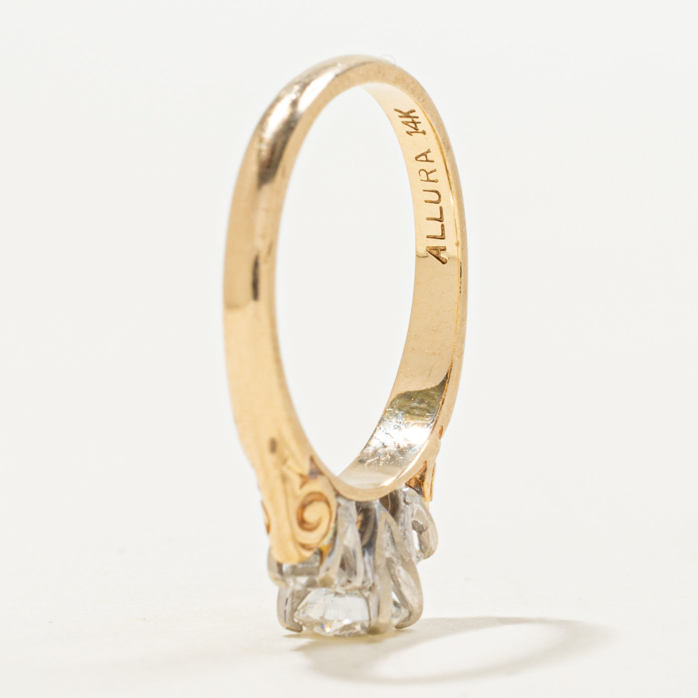 14K Yellow Gold Three Stone Diamond Ring | 0.51ctw | SZ 5.0