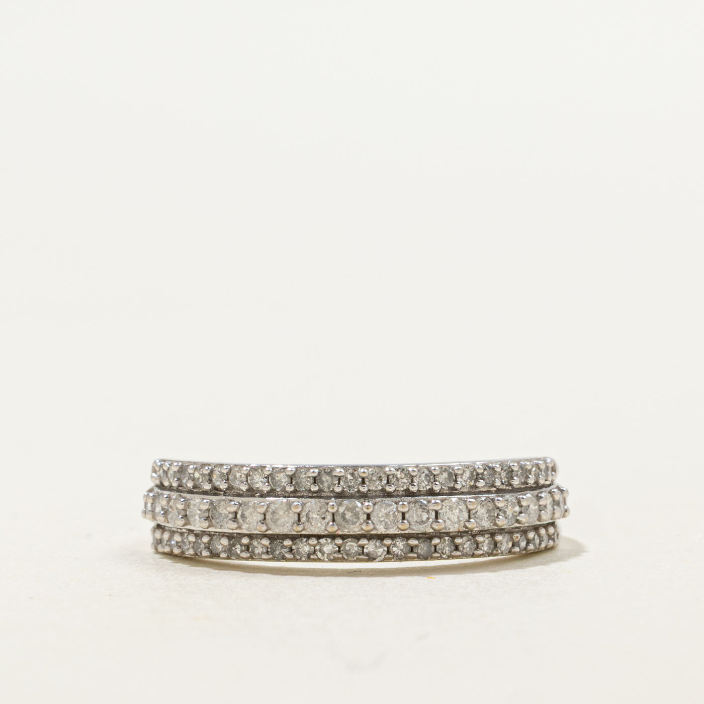 10K Triple Row Semi Eternity Diamond Band | 0.40ctw | SZ 7.0