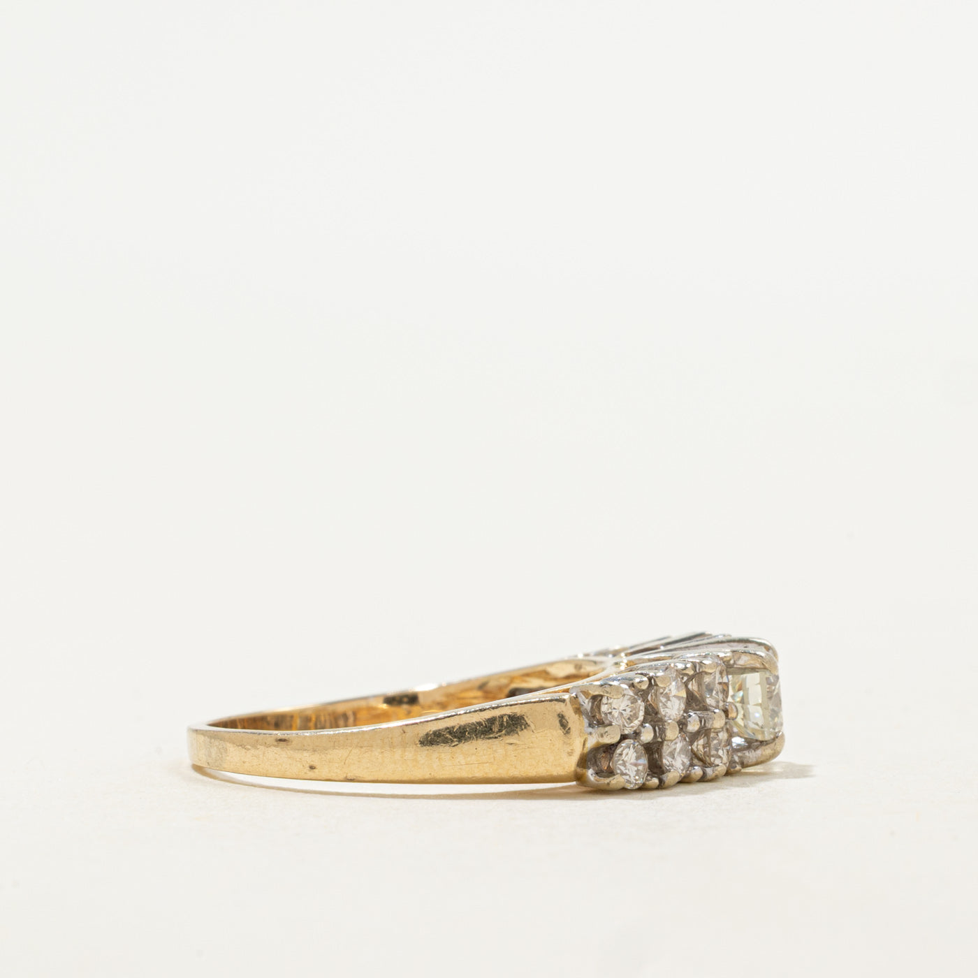 14K Yellow Gold Diamond Accented Ring | 0.88ctw | SZ 7.0