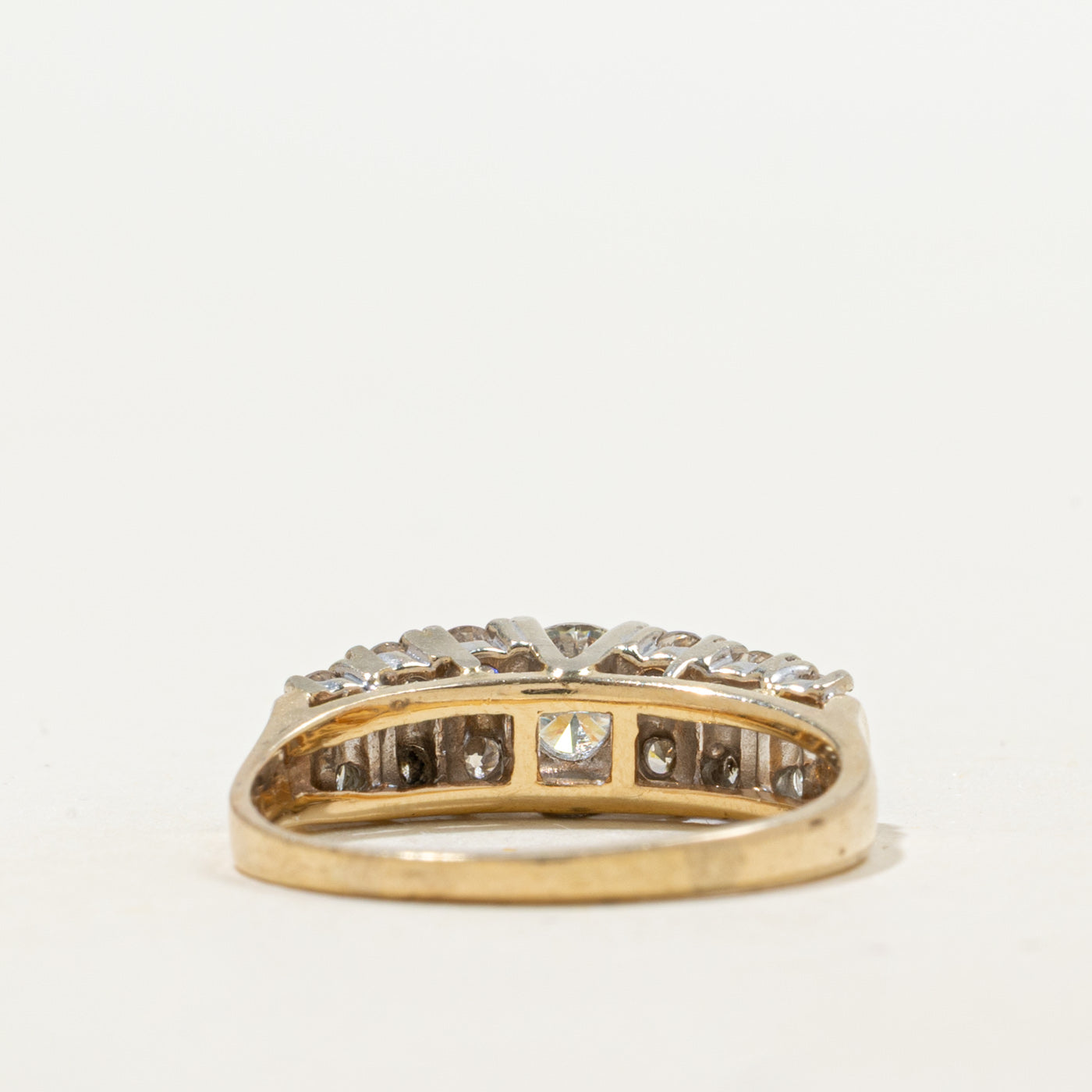 14K Yellow Gold Diamond Accented Ring | 0.88ctw | SZ 7.0