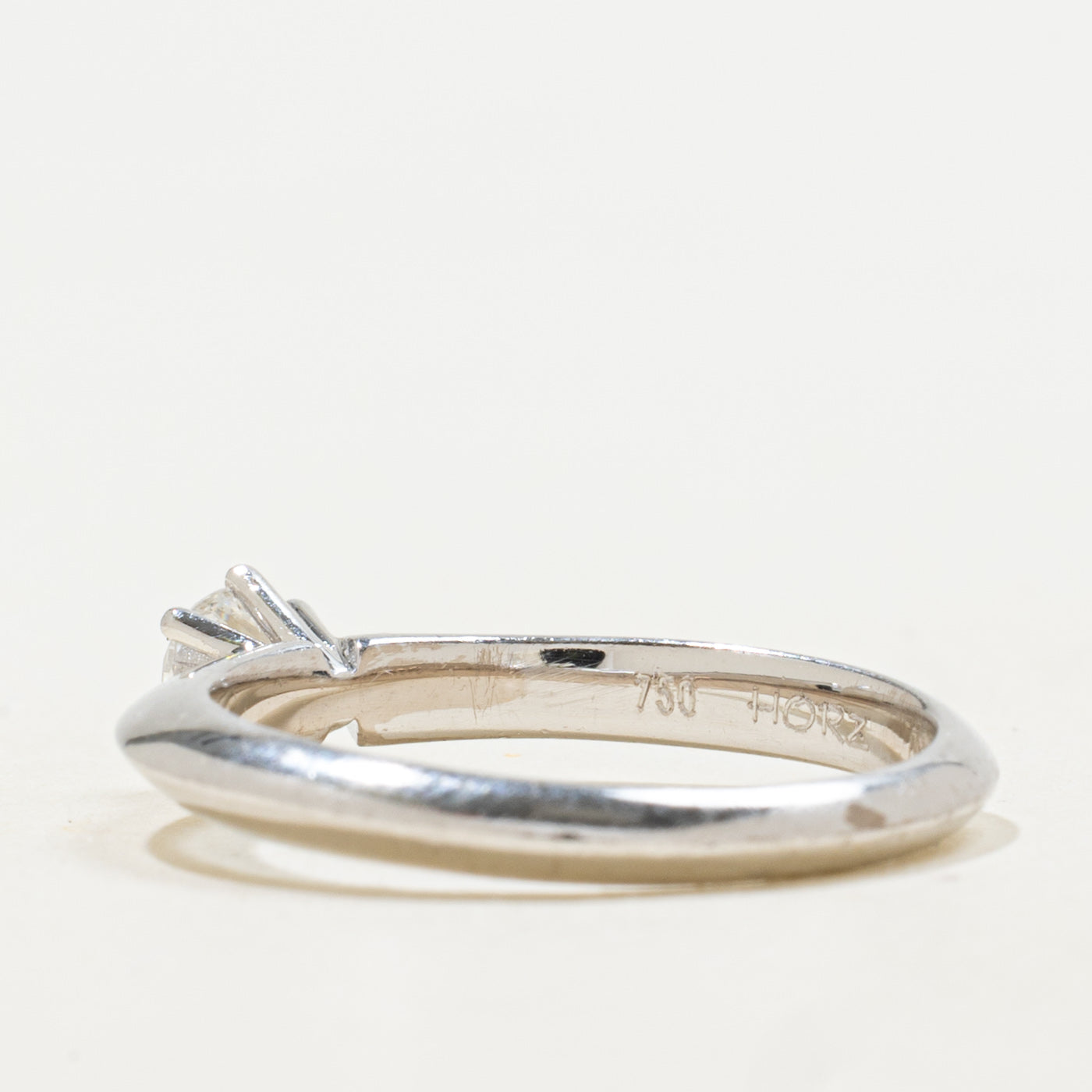 18K White Gold Diamond Knife Edge Ring | 0.33ct | SZ 7.0