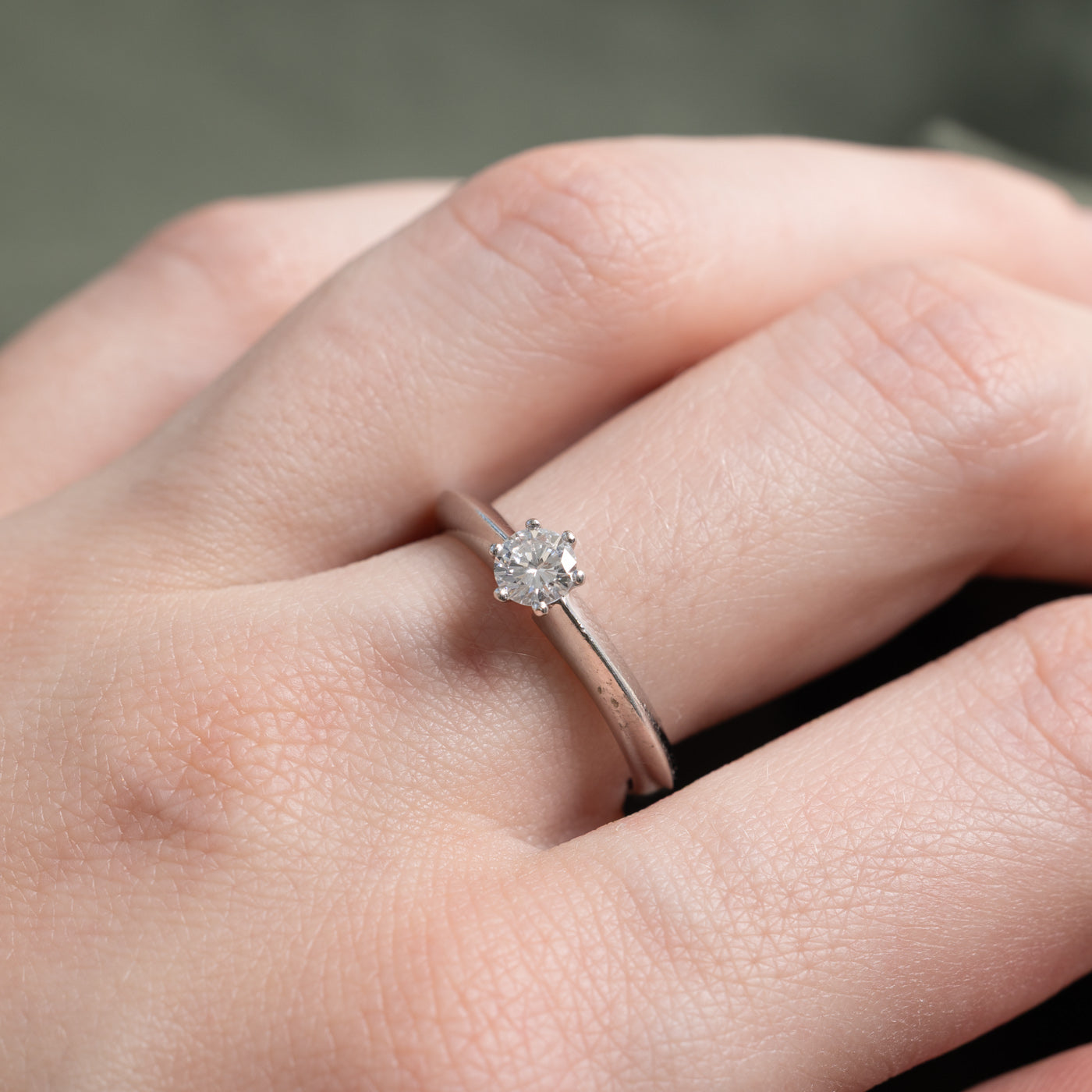 18K White Gold Diamond Knife Edge Ring | 0.33ct | SZ 7.0