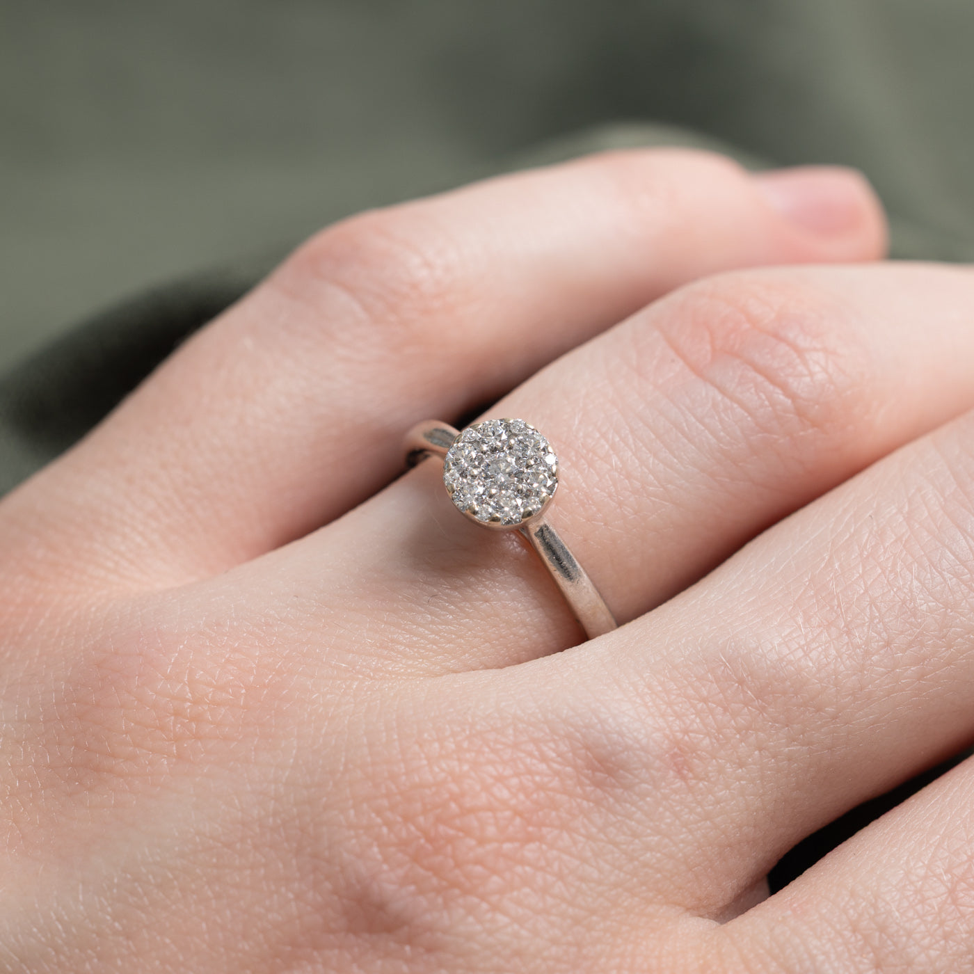 14K Diamond Round Cluster Ring | 0.33ctw | SZ 4.75