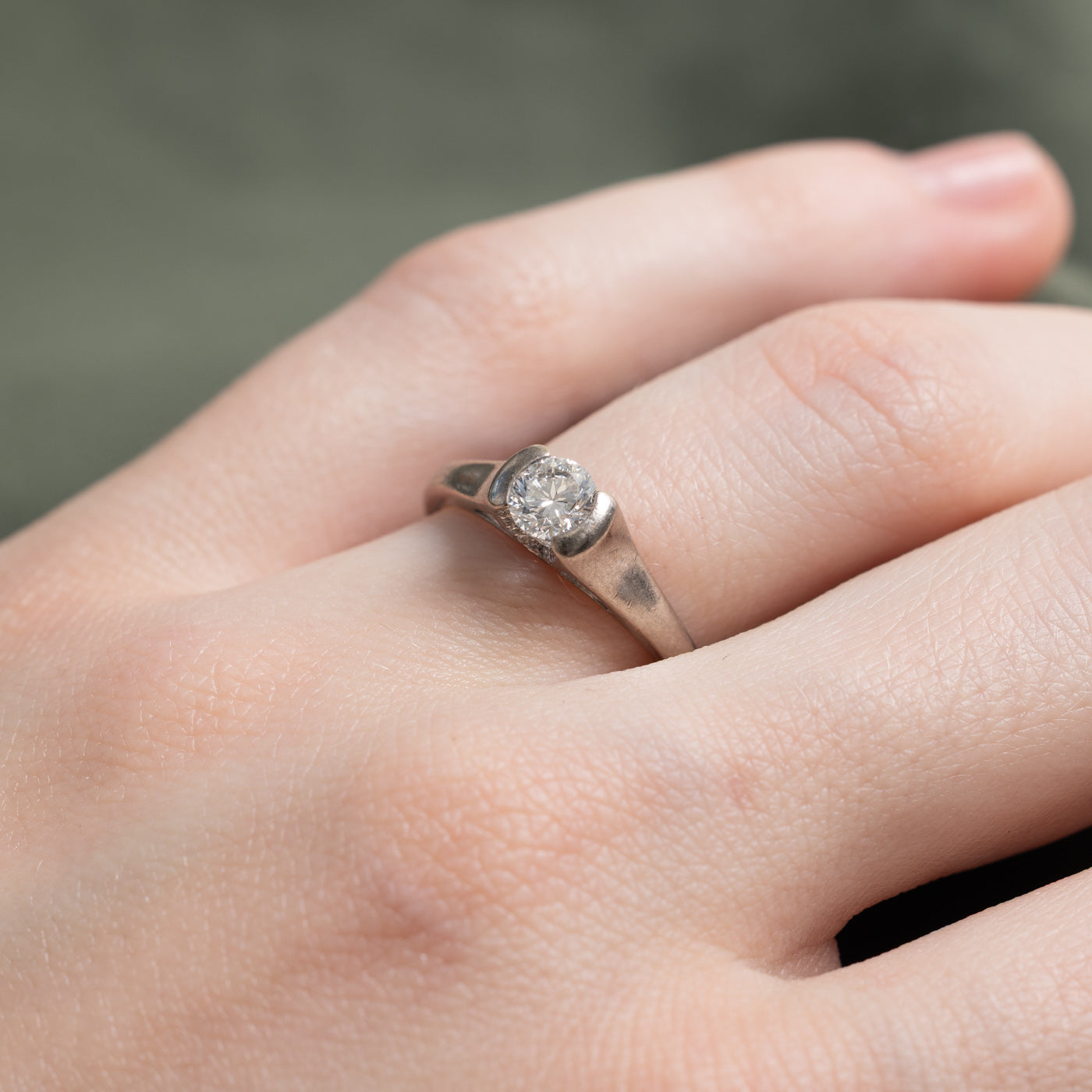 14k Semi Bezel Diamond Ring | 0.50ctw | SZ 5.5