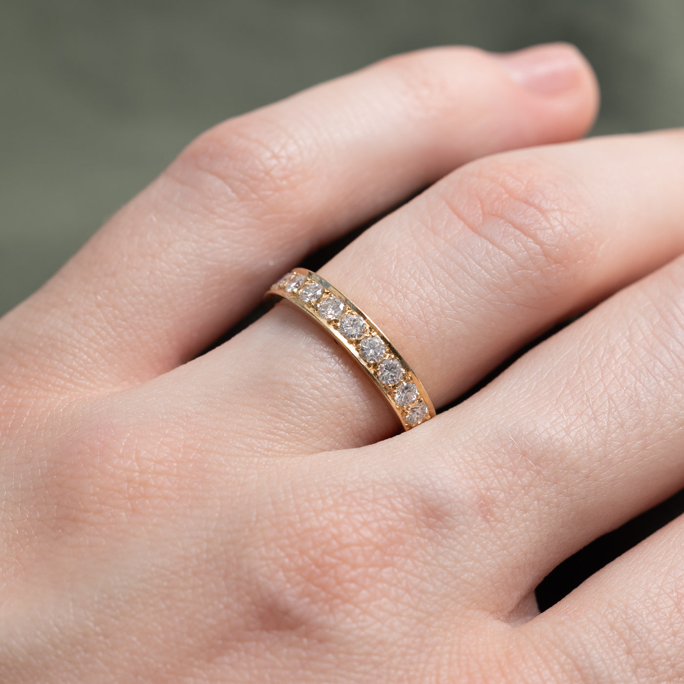 14K Eternity Diamond Band | 1.25ctw | 3.50mm | SZ 5.25