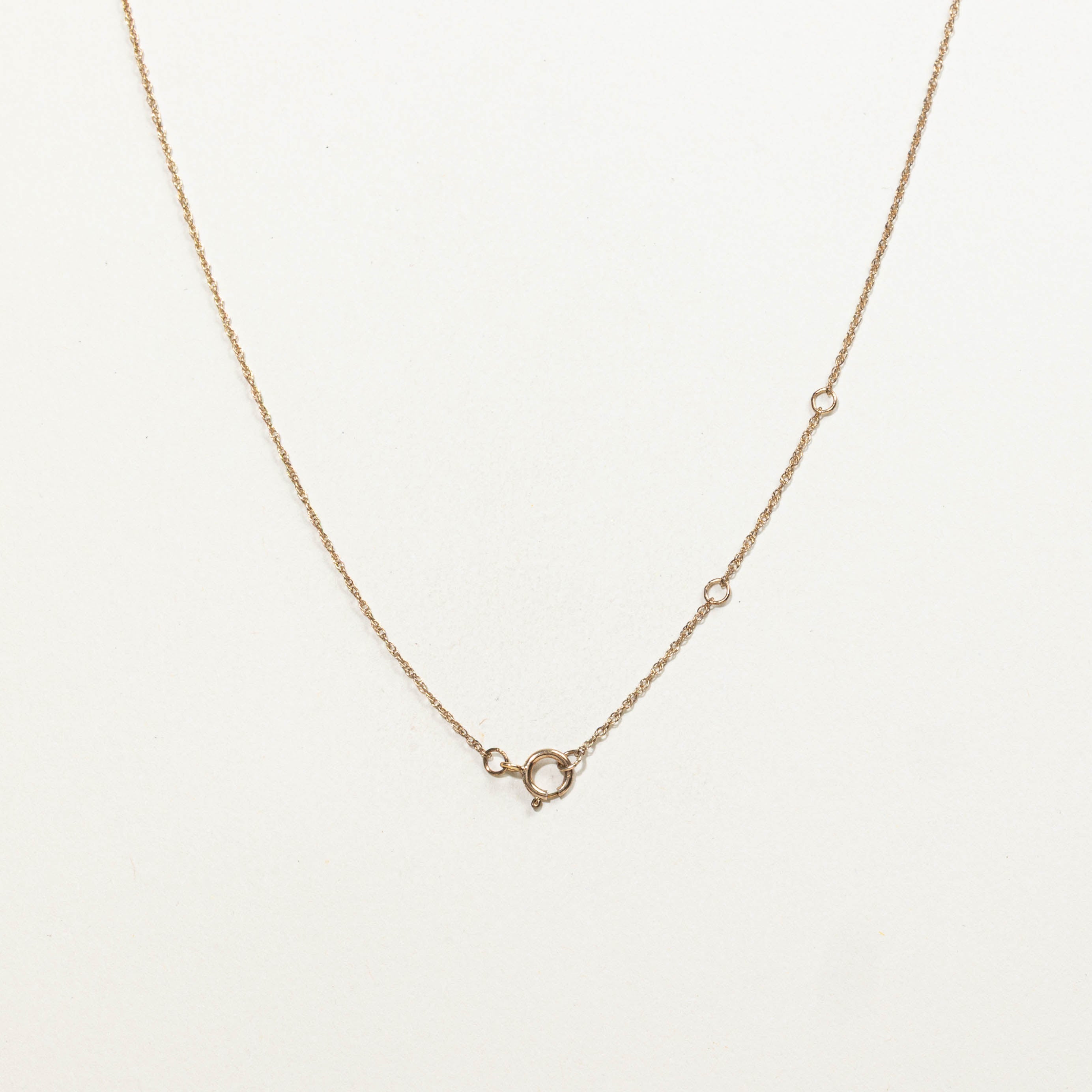 10k Illusion Set Diamond Pendant Necklace | 0.10ctw | 18"