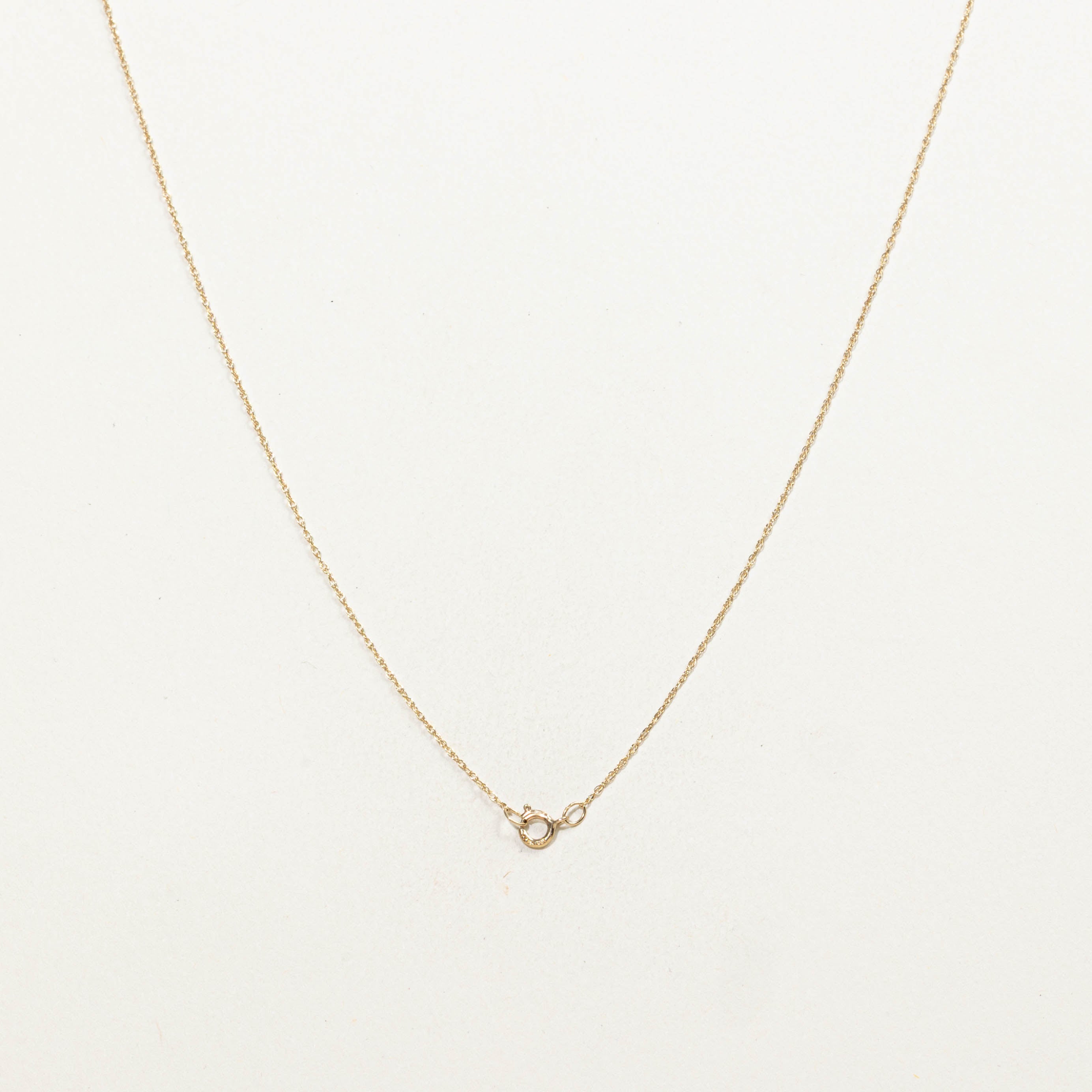 10k Three Stone Diamond Drop Pendant Necklace | 0.07ctw | 19"