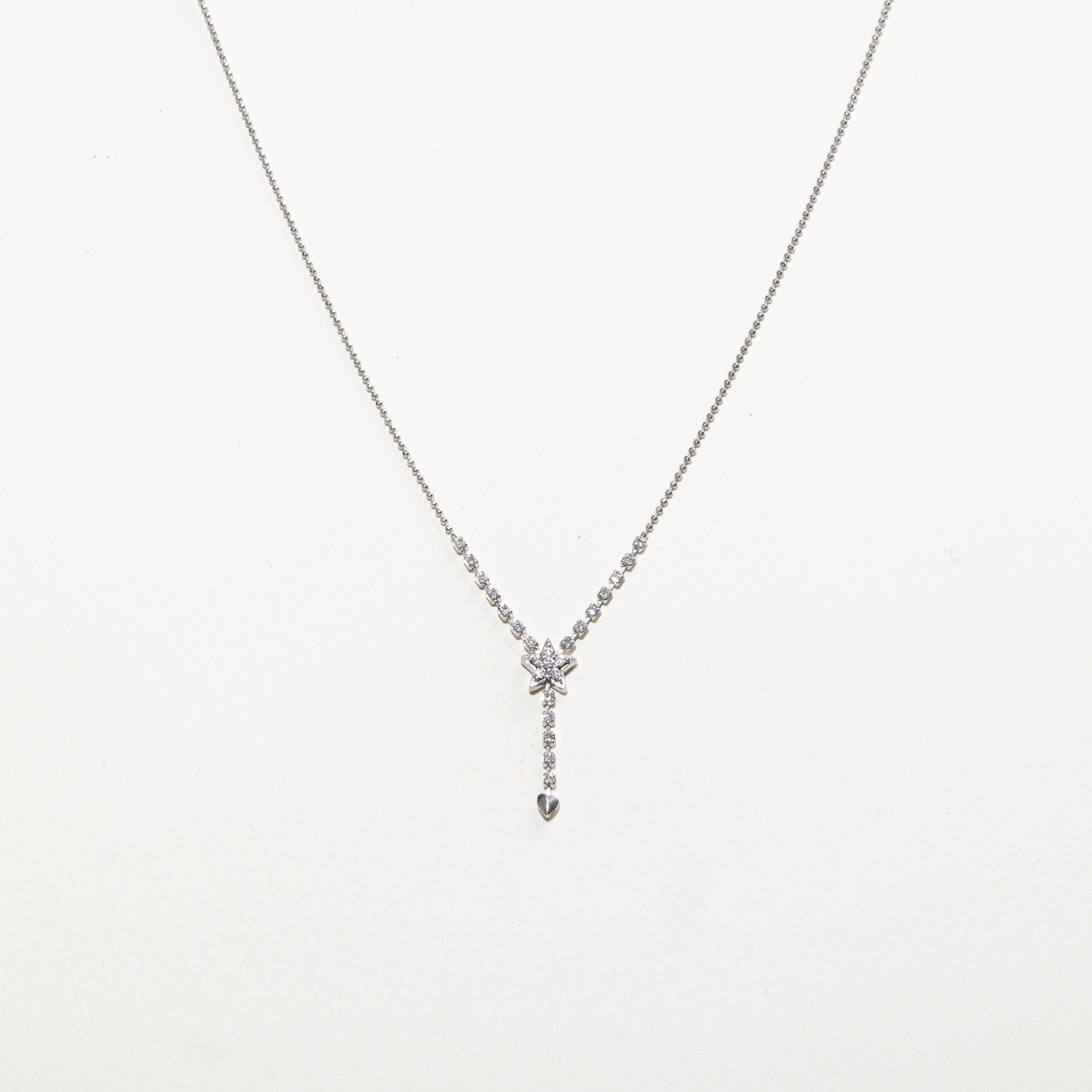 Diamond Star Cluster Drop Necklace | 0.50ctw | 17"
