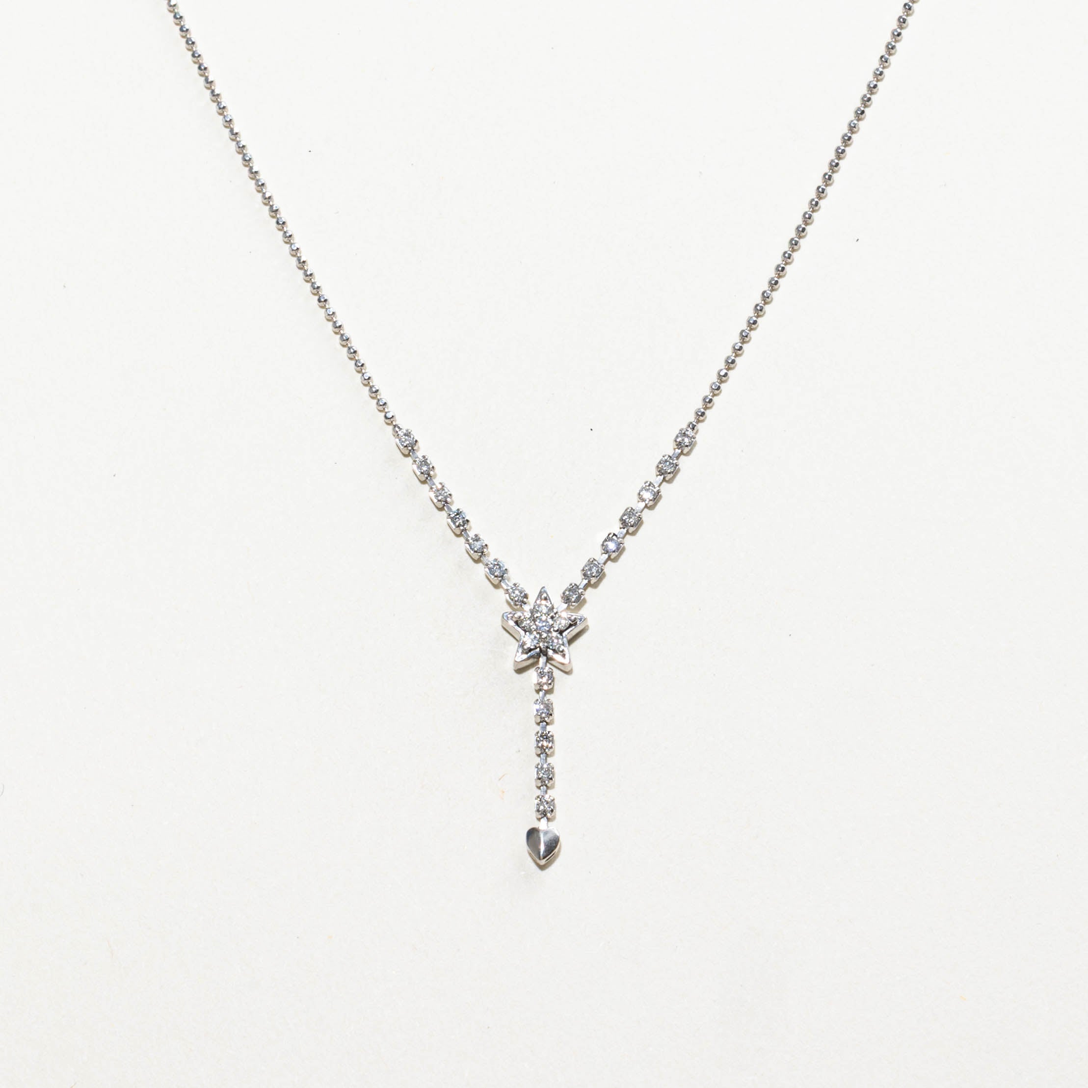Diamond Star Cluster Drop Necklace | 0.50ctw | 17"