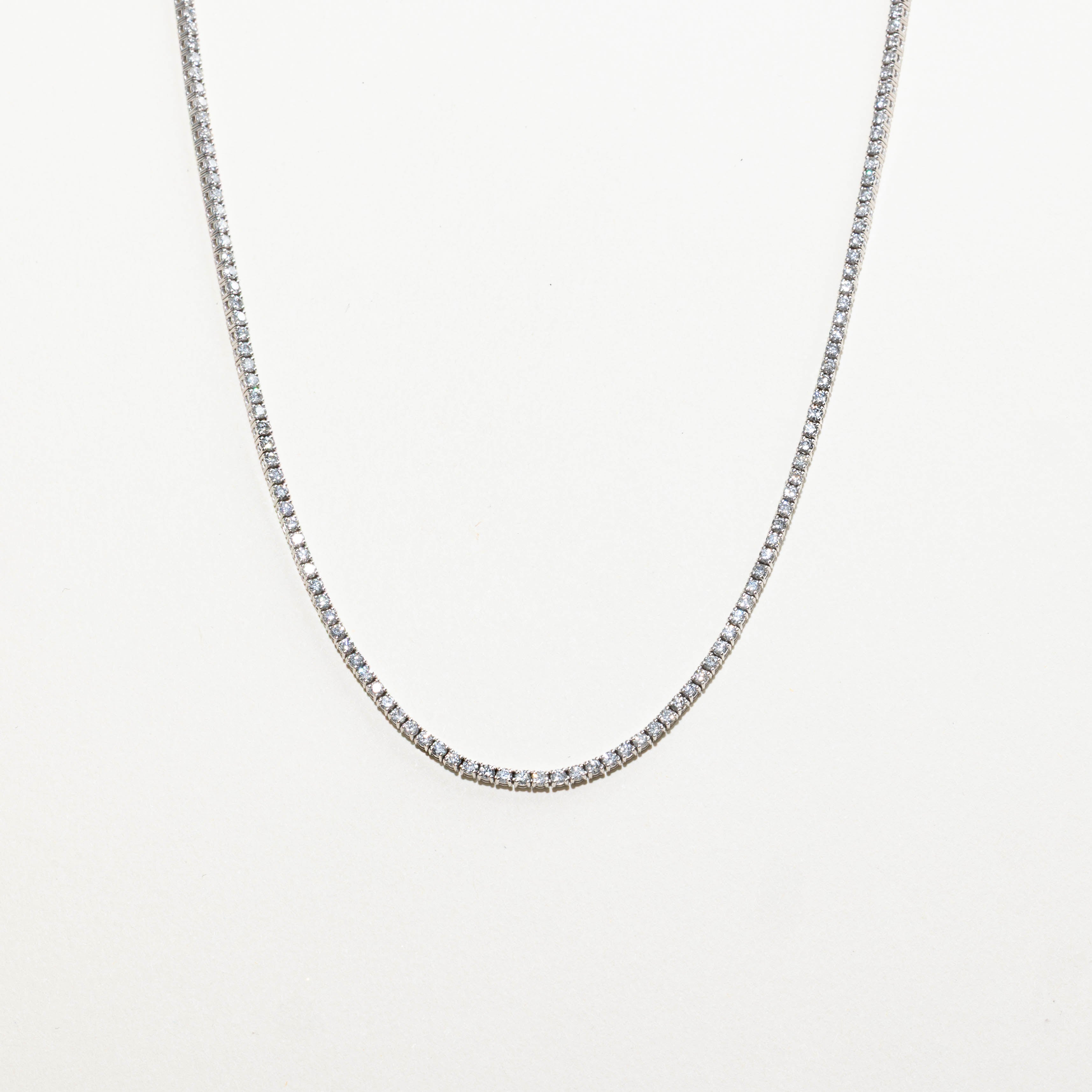 14k Diamond Tennis Necklace | 10.00ctw | 32"