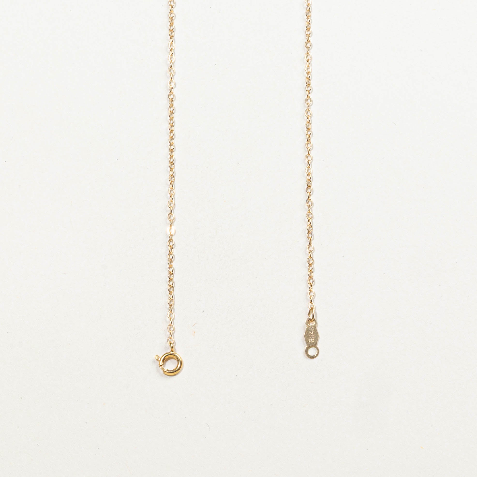 14k Diamond Triangle Pendant Necklace | 0.12ctw | 17"